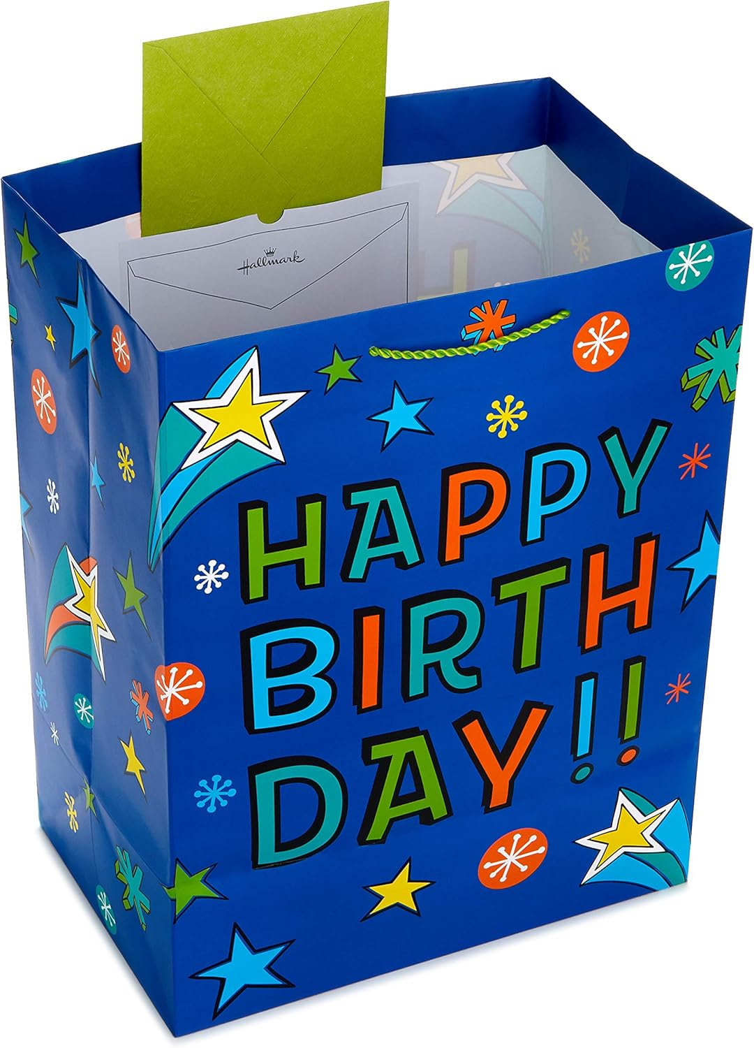 Hallmark 17" Extra Large Gift Bags (3-Pack for Kids Birthday Presents and Parties) Bundle, Jumbo, Pink, Blue, Yellow with Pizza - Large Pizza Bundle image number 2