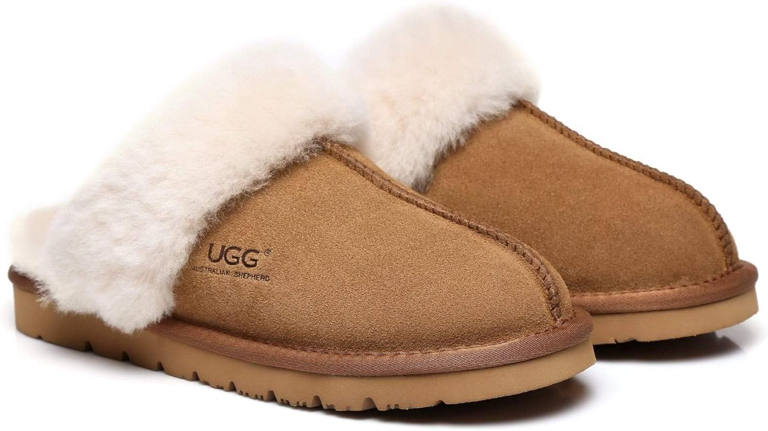 UGG Slippers Women Australian Premium Soft Sheepskin Wool Winter Slippers Thick Sole Muffin image number 3