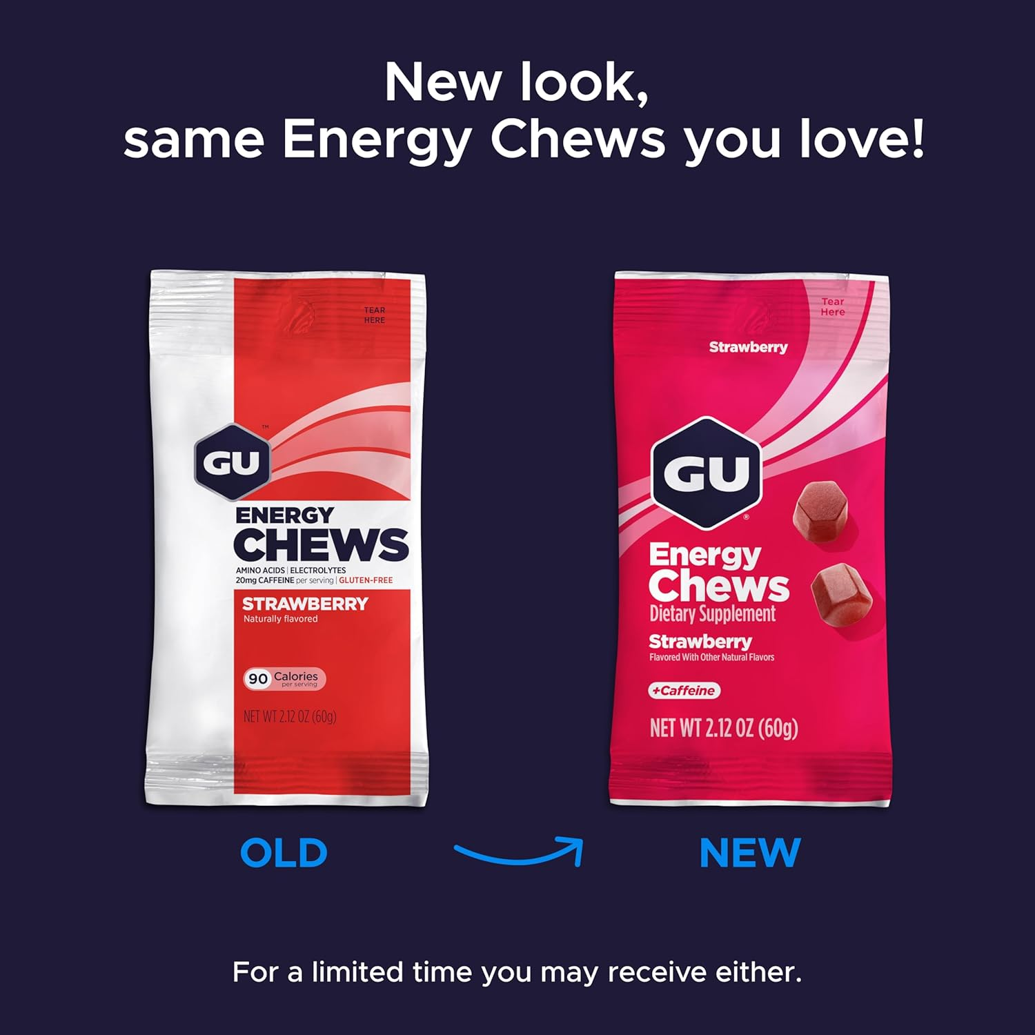 GU Energy Chews, Variety Pack Energy Gummies with Electrolytes, 12 Bags (24 Servings Total) image number 4