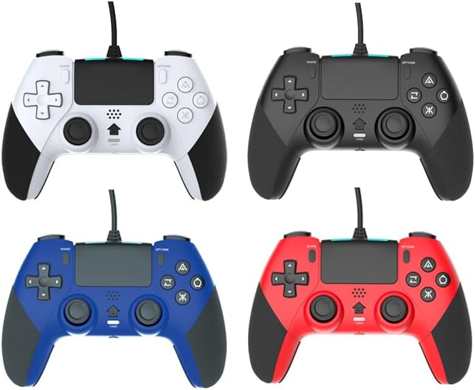 Wired Controller Gamepad for Playstation 4 /PS4 with Advanced Programming Buttons Dual Vibration Shock Joystick Gamepad for PS4/PS4 Slim/Ps4 Pro and PC (Black) image number 3