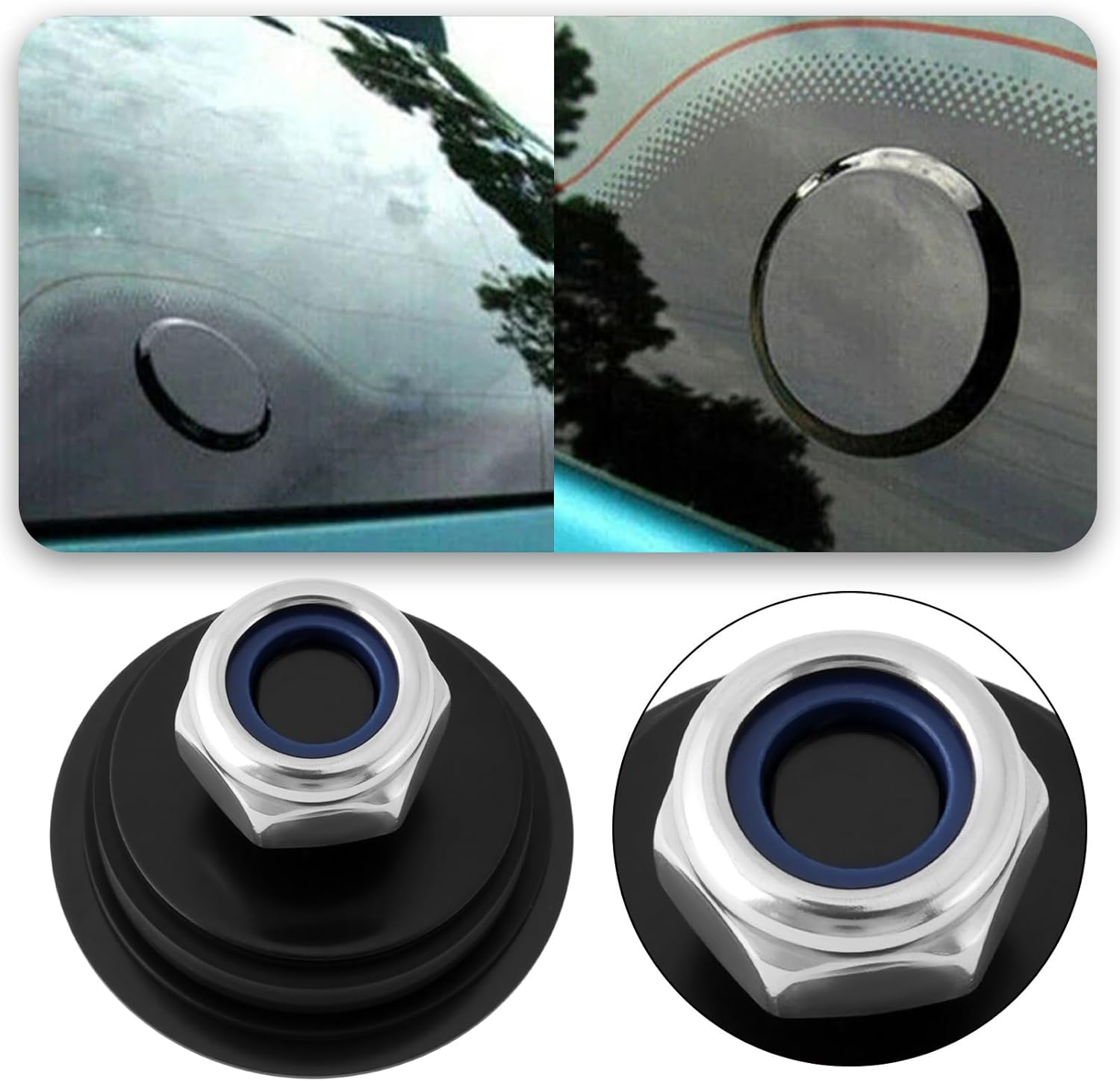 Be in Your Mind Car Rear Wiper Plug Cover Cap Wiper Plug Compatible with Audi A1/A3/A6 Compatible with VW Golf MK4 image number 6