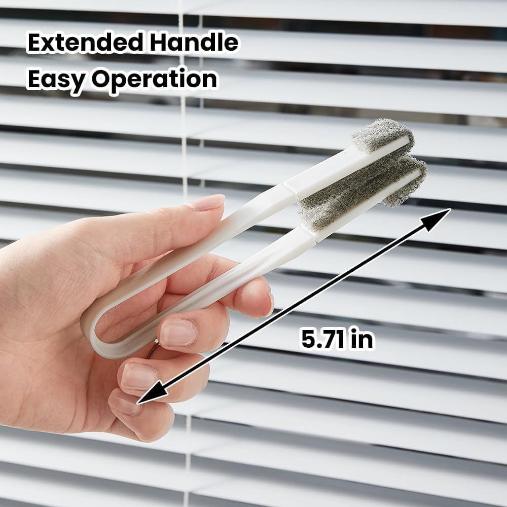 Blind Cleaner Duster Tool Set (2Pcs Duster Tool and 12Pcs Brushes), Washing Equipment for Window Shutters, Car Vents, Ceiling Fan and Air Conditioner image number 4