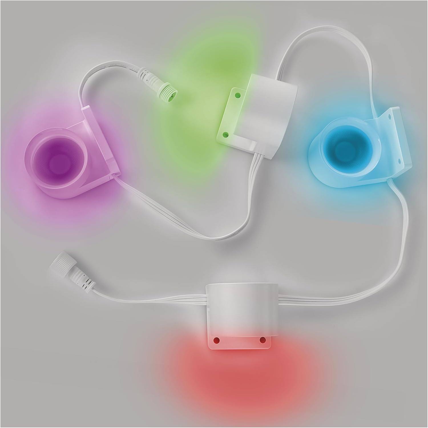 EMOS - Smart Spot Wall Lights, Expansion Part 4 Pieces - RGBIC+CCT LED Downlights Stick-On Dimmable - 2.4Ghz Wifi Ambient Light, Handyapp, Voice Assistants - Indoor Spotlights - White image number 3