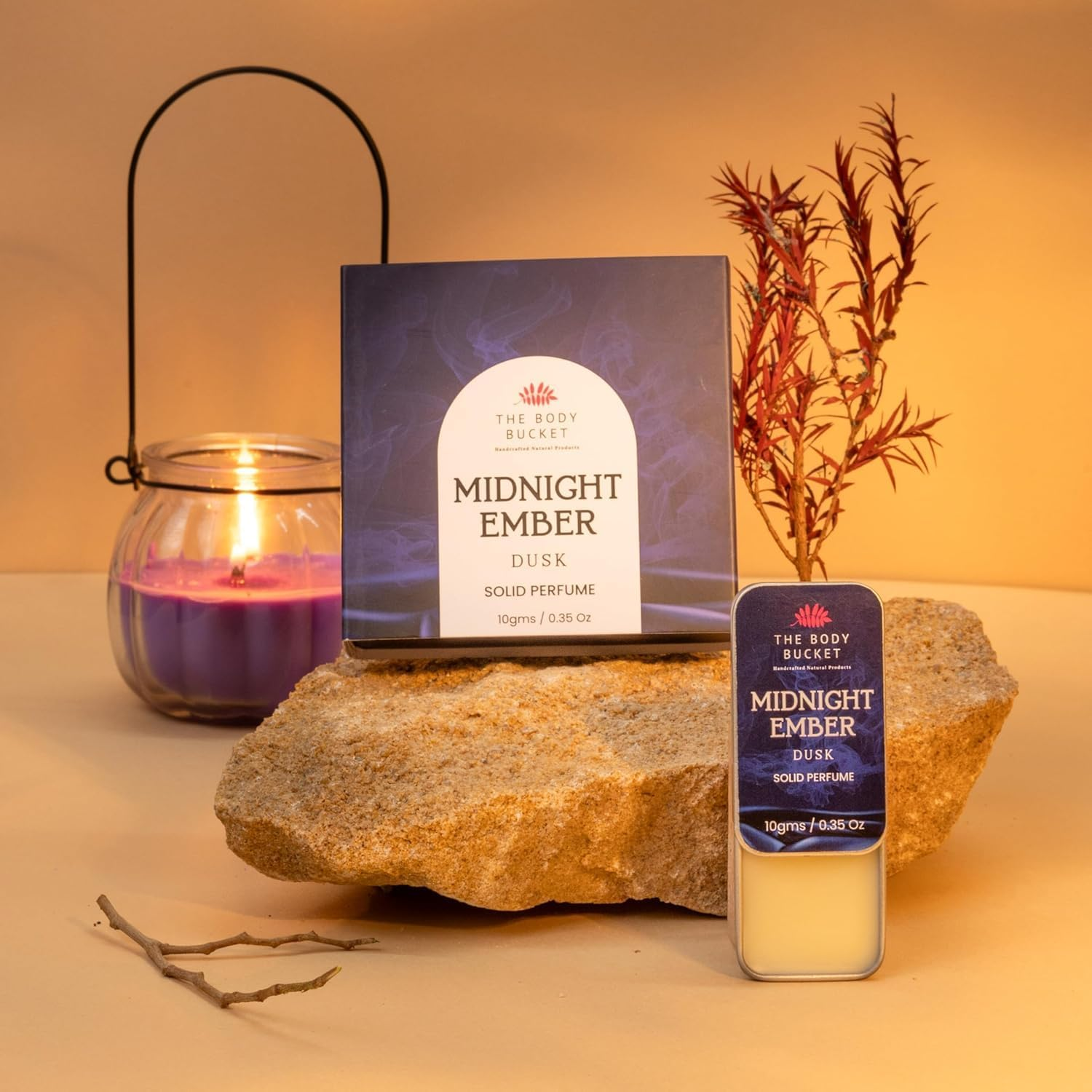 MANTRAMART Midnight Ember Solid Perfume Balm 10G | Alcohol-Free Fragrance | Compact & Easy Application | Handcrafted Scent | Unisex image number 4