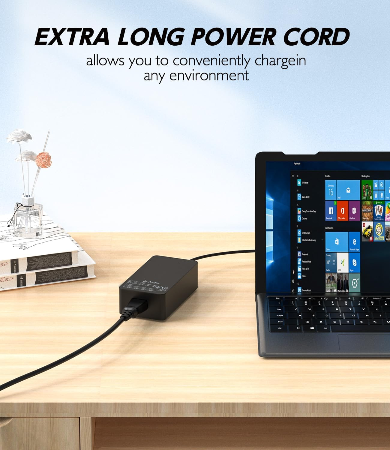 Shefor 65W Charger Compatible with Microsoft Surface Laptop Pro Book Go &ndash; Fast Magnetic Power Supply with Extra USB-A Port 5V/1A, Portable Replacement AC Adapter for Surface Devices image number 4