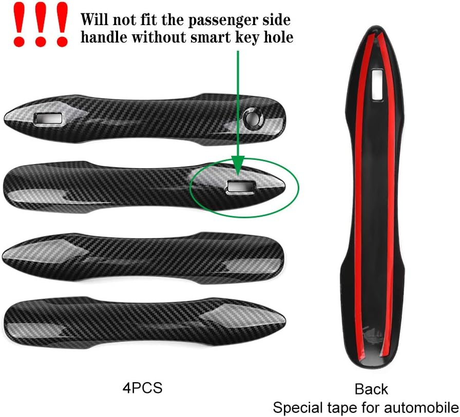 Exterior Door Handle Cover Trims with Smart Entry Holes Fit for Toyota Camry 2025 2024 2023 2022 2021 2020 2019 2018/Toyota Corolla Avalon 2019-2024 Accessories image number 2