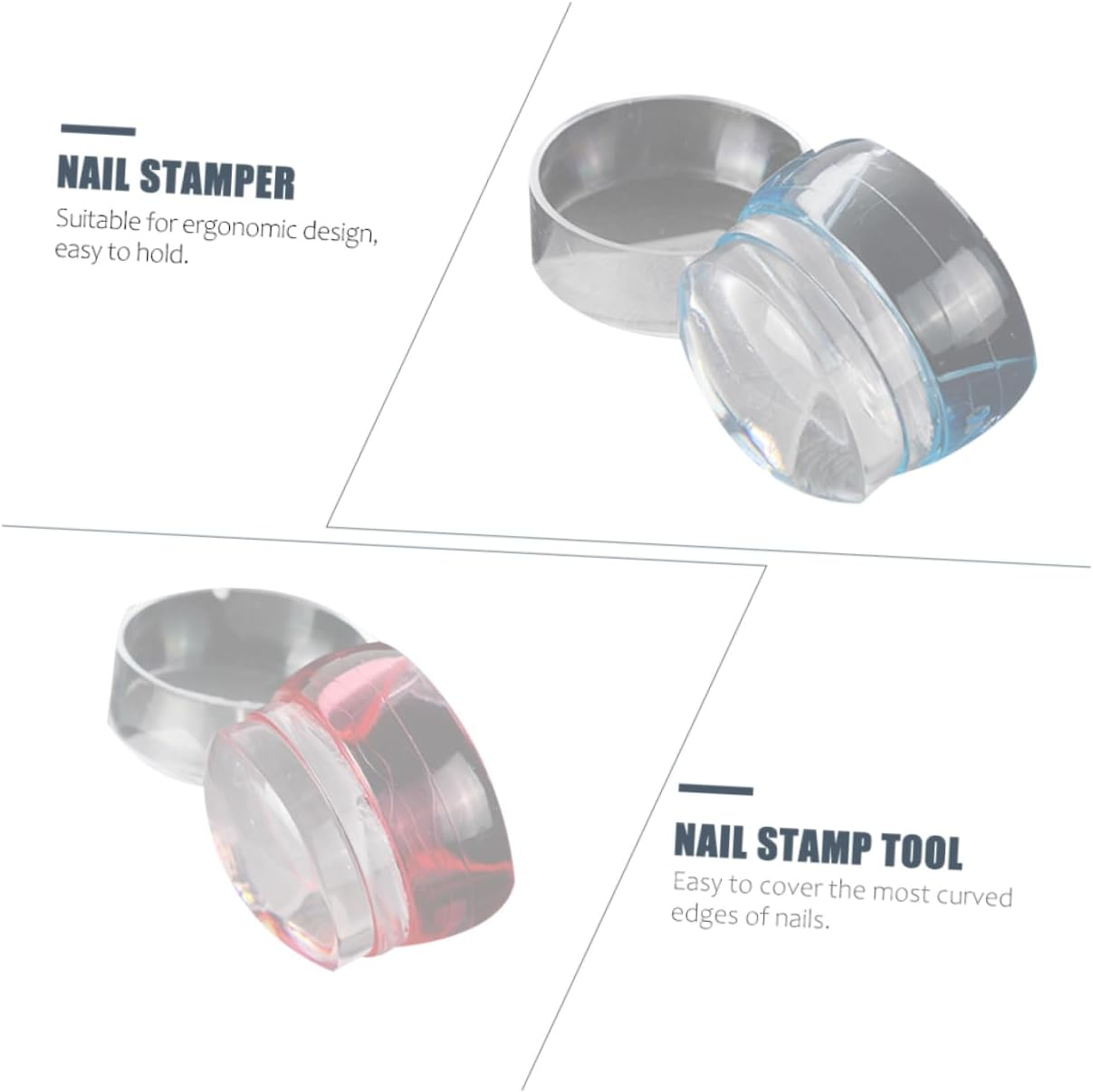 HAPINARY 3Sets Jelly Stamper for Nails Colors Scraper Nail Art Printing Stampers for Diy Art image number 3