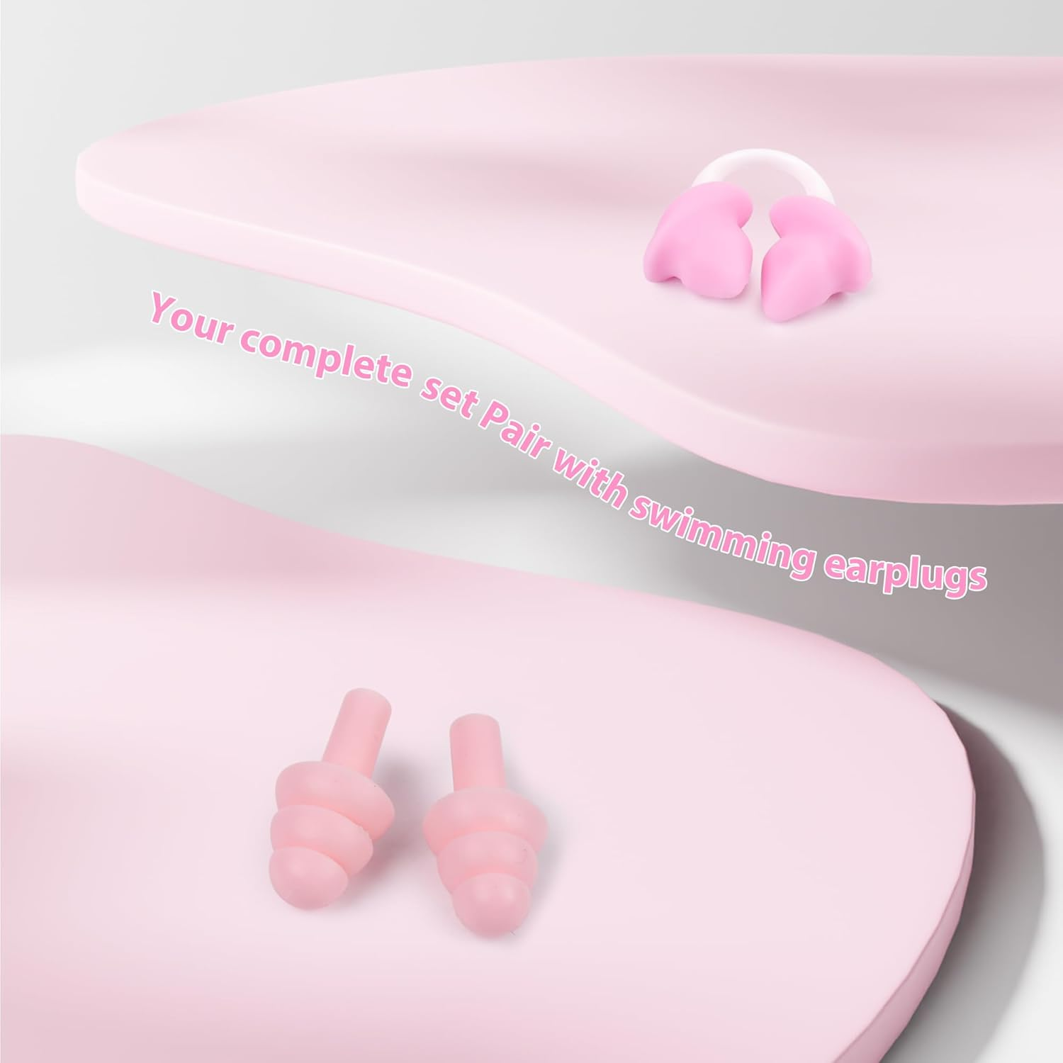 Nose Plugs for Swimming for Kids(Age 4-8),Painless Nose Clip for Swimming, Ensure Comfort and Safety in the Water (S) Pink image number 2