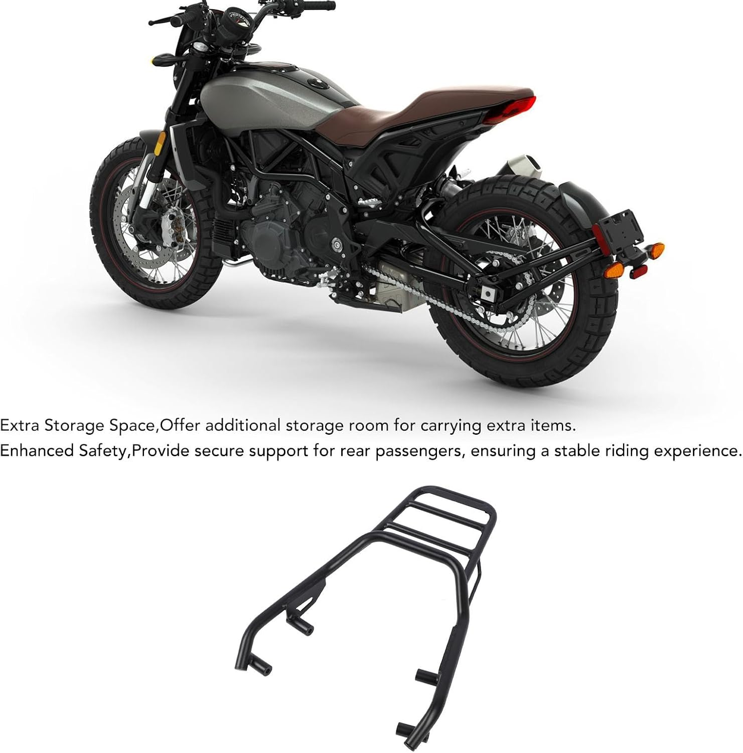 Motorcycle Luggage Rack for Indian FTR1200 2019-2023, Powersports Luggage Racks, Rear Rack, FTR1200 Accessories image number 5