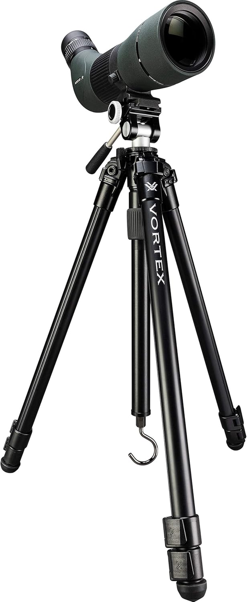 Vortex Optics High Country II Tripod Kit - Aluminum Tripod, 2-Way Pan Head, 22 Lb Max Load, Rubber Feet - Unlimited, Unconditional Warranty