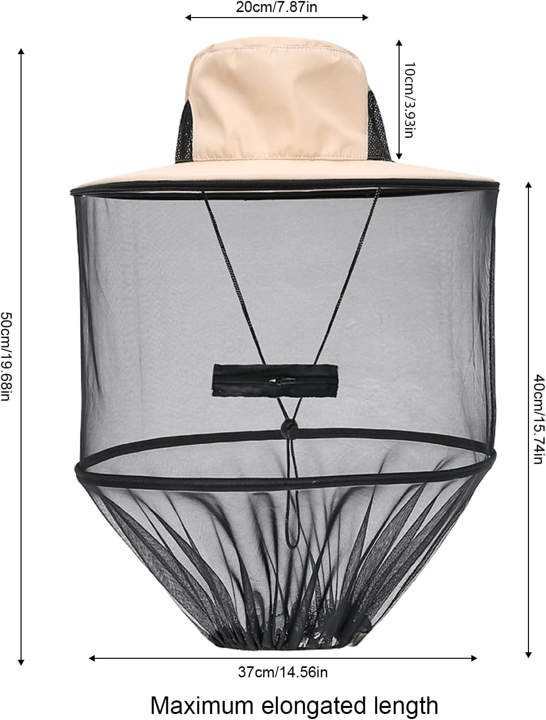 T Tersely 2 Pack Mosquito Head Net Hat,Breathable Outdoor Sun Hat Bucket Hat with Hidden Net Mesh Mask,360-Degree Protection Bug Net Cap image number 5