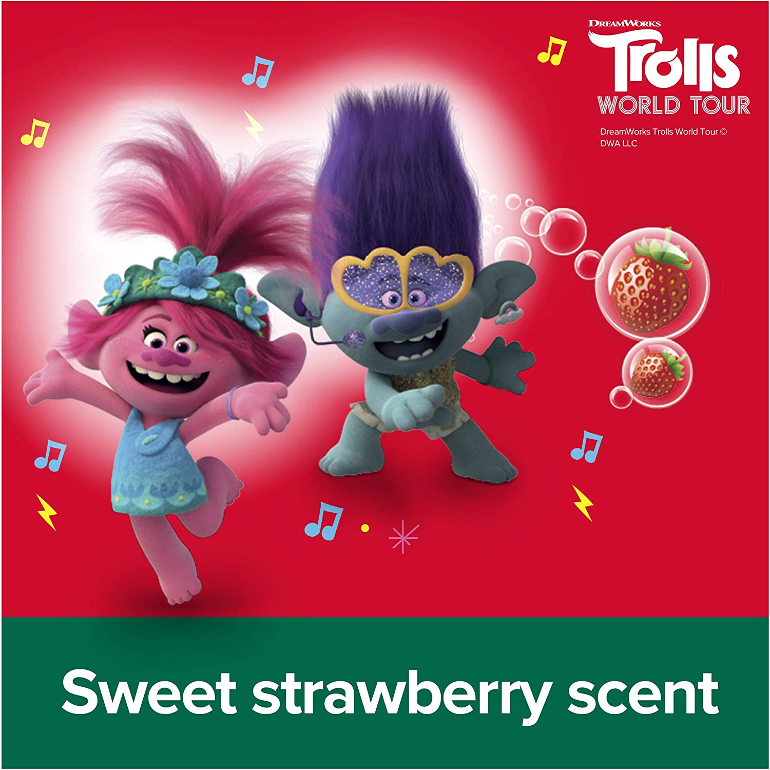 Palmolive Kids 3 in 1 Hair Shampoo, Conditioner and Body Wash 700Ml, Trolls Merry Strawberry, Hypoallergenic, Detangles Hair, No Parabens