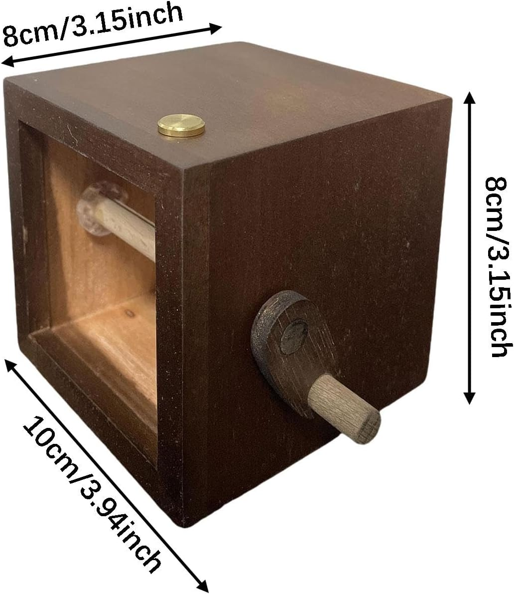 Photo Album Flipbook Hand Crank Photo Animation Machine Image for Wedding, Brown - Walnut image number 3