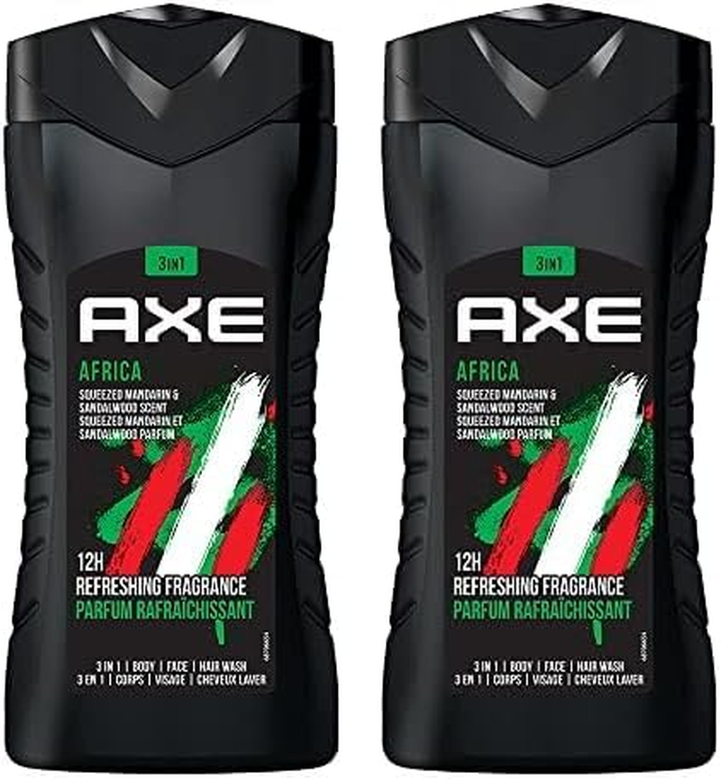 Axe Men'S Africa Squeezed Mandarin and Sandalwood Scent 3 in 1 Body, Face and Hair Wash 250 Ml (Pack of 2) image number 6