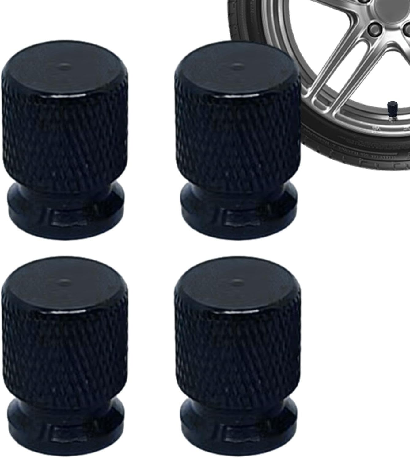 Auto Tire Valve Stem Caps | Fashionable 4 Stem Caps | Wear-Resistant Valve Stems & Caps Rust-Resistant for Trucks Bicycles
