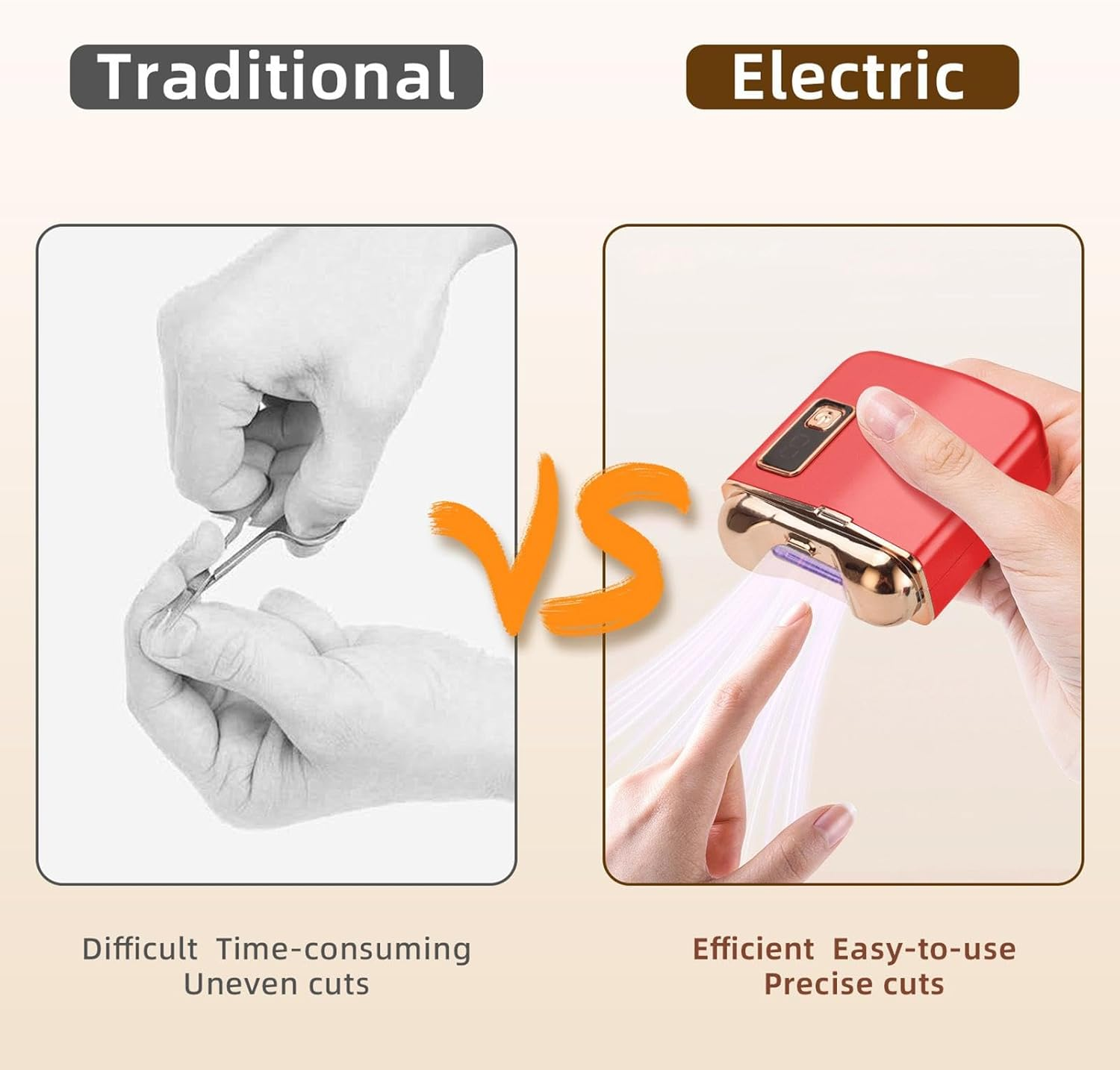 Electric Nail Clippers | 3 Modes Adjustable Safety Fingernail Trimmer - Safety Fingernail Trimmer & Cutter, Lighted Quiet Nail Scissors with Storage for Home Use image number 6
