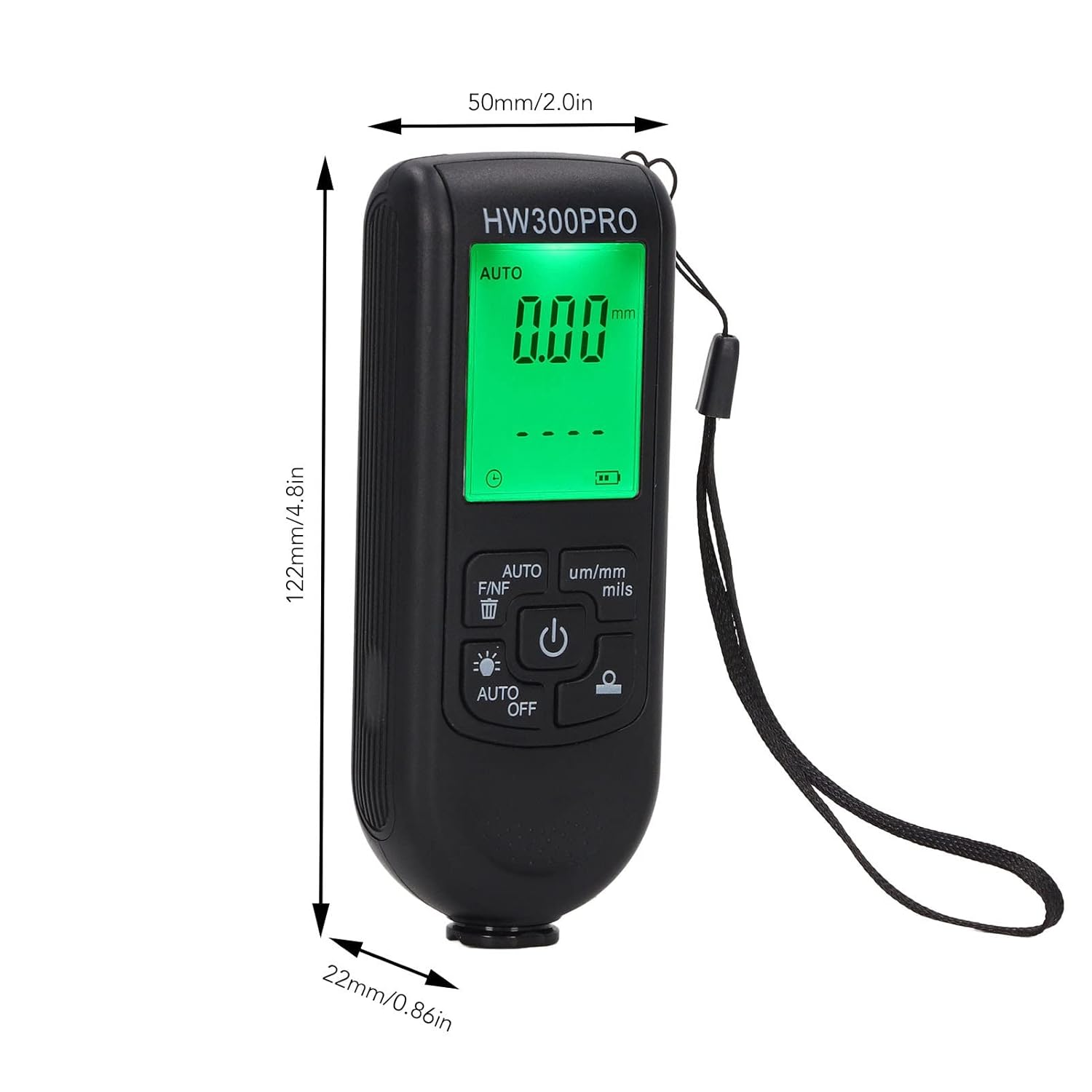 Paint Thickness Gauge, Digital Meter for Automotive Coating Thickness Tester with Automatic Shutdown Function, 1Um Resolution, FE and NFE Measuring, for Used Car Buyers image number 4