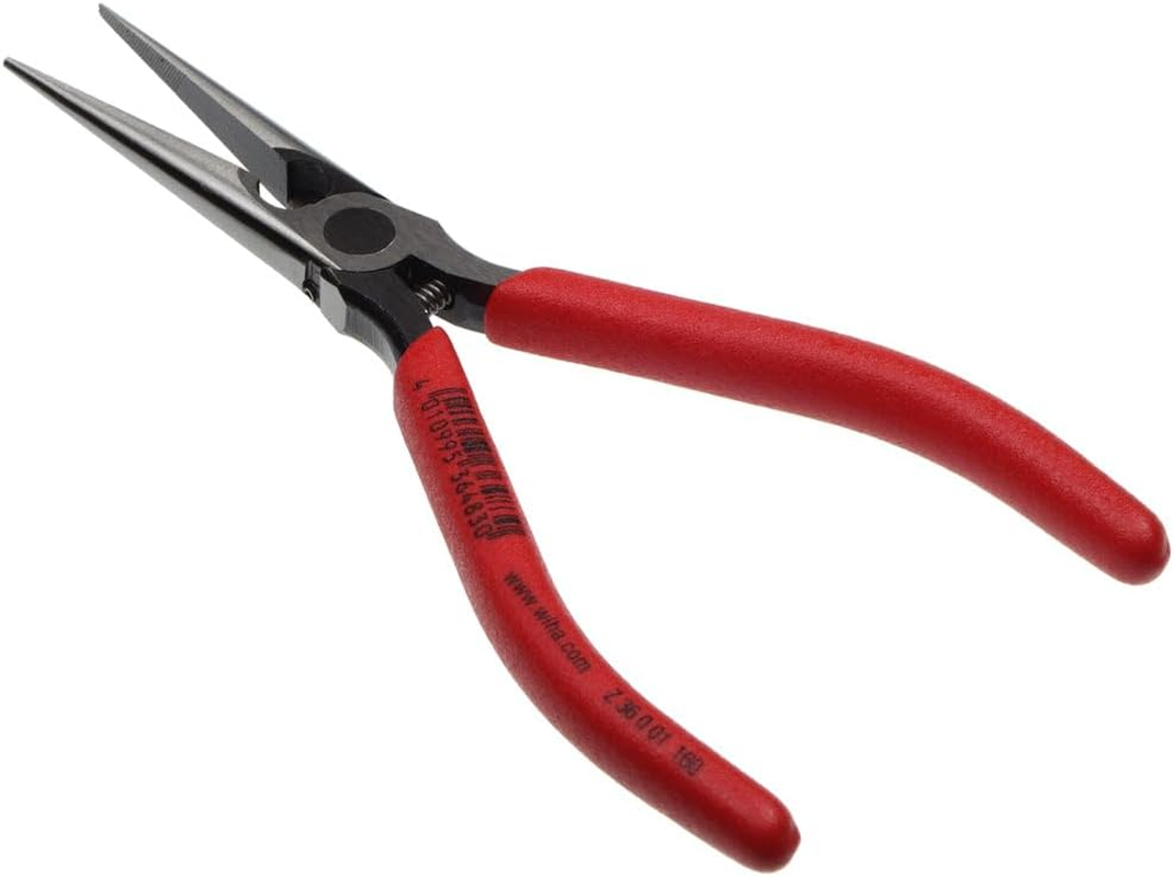 Wiha Z 36 0 01 Precision Mechanics Nose Pliers with Side Cutter and Spring 160Mm Basic Mechanics Nose Pliers image number 1