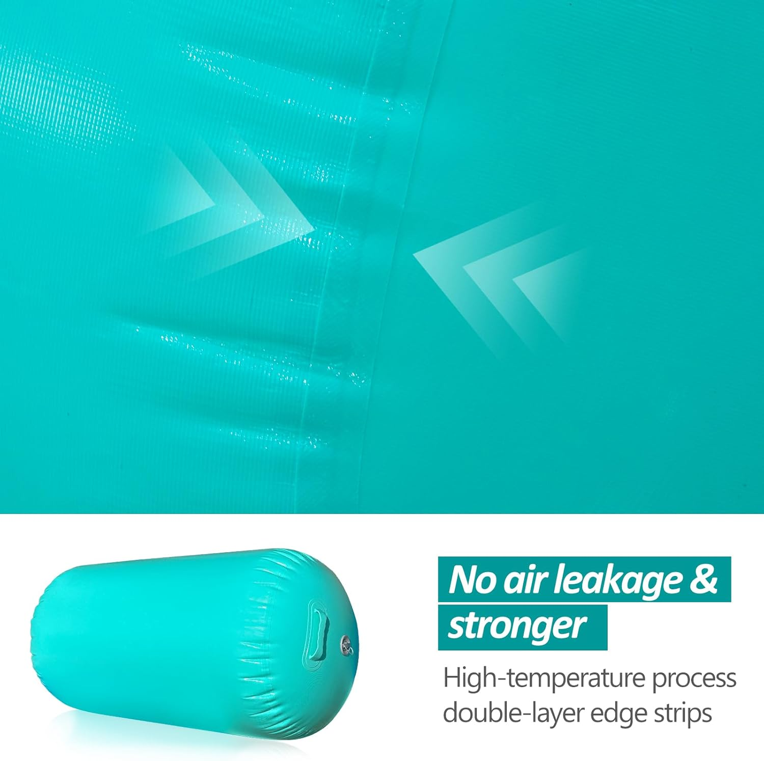 Air Roller Gymnastics Barrel Backhandspring Training Air Barrel Gymnastics Roller for Tumbling Cheerleading Training Yoga Gym with Manual Air Pump image number 1