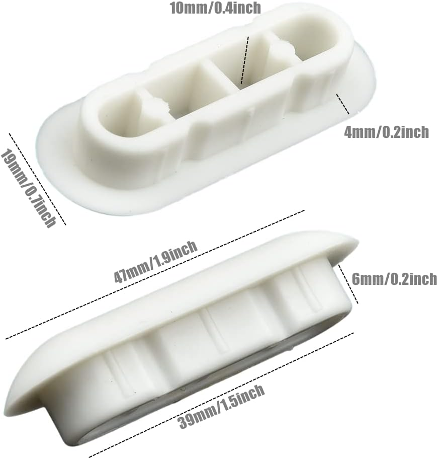 Toilet WC Seat Buffer Set Toilet Seat Bumper Noise Dampening Bumpers Gasket Toilet Seat Buffer Set Universal Toilet Bumper Replacement Cushioning Pads (White) image number 3