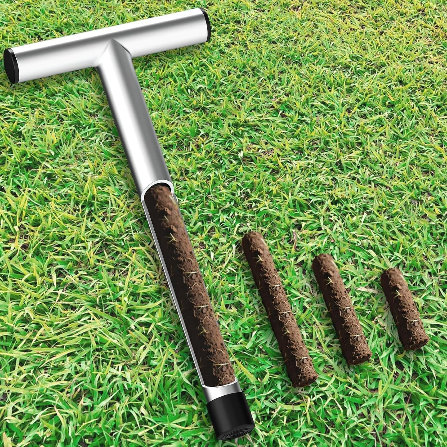 12 Inch Stainless Steel Soil Sampler Probe, T-Style Handle Soil Test Probe, Soil Probe for Soil Sampling, Soil Test Kit for Plant Care, Farm, Lawn Garden image number 4