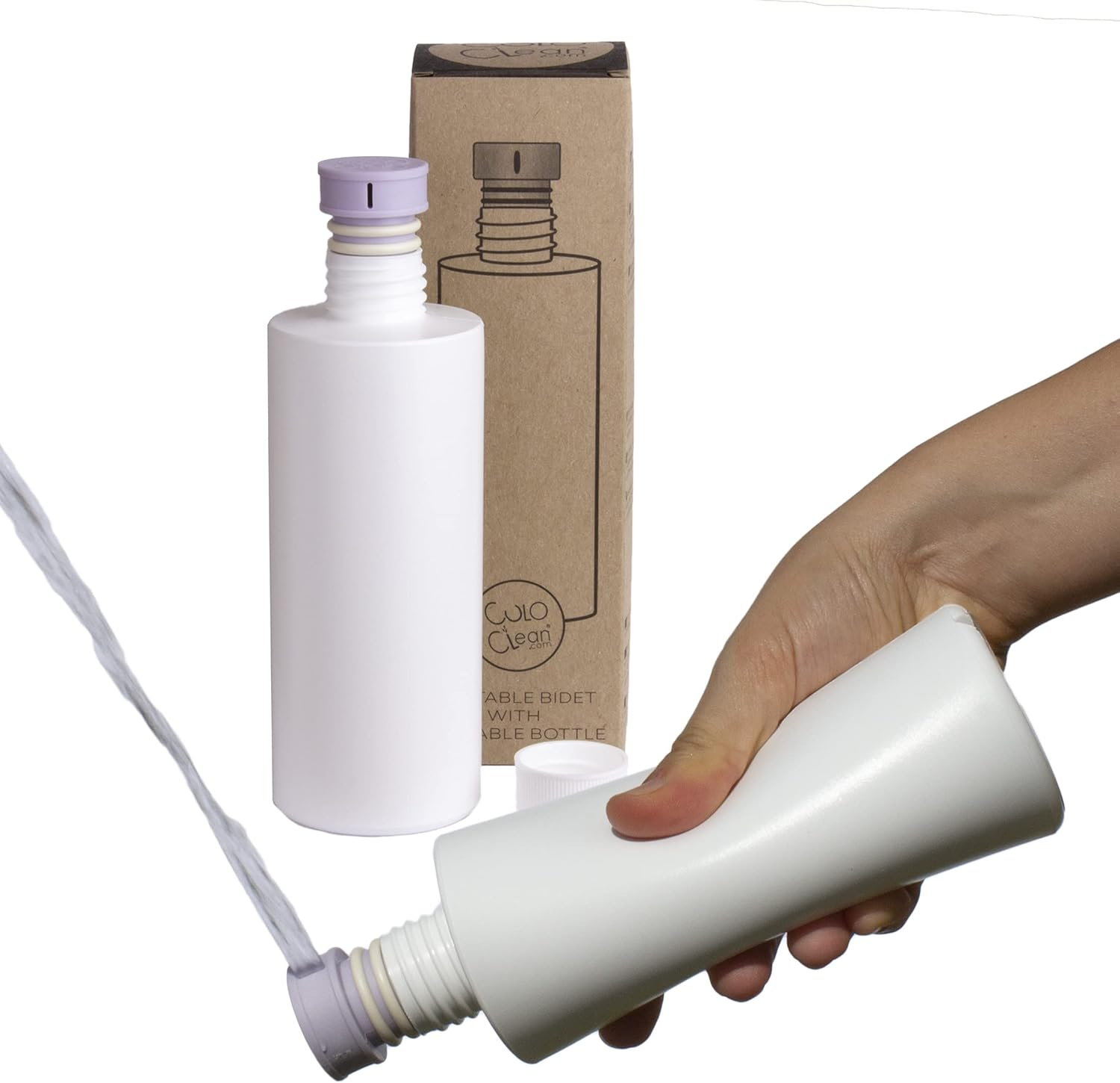 Culoclean Portable Bidet for Toilet or Travel. Peri Bottle for Men and Women. Handheld Spray. Bath Essentials (Lilac) image number 1