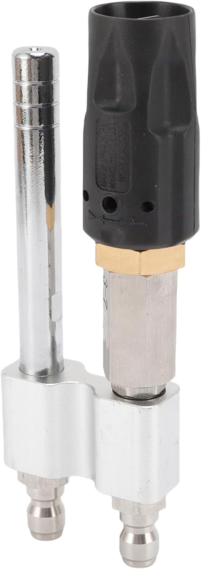 Hyuduo Pressure Washer Nozzles M5 Twist-Away Downstream Soft Wash Nozzle 1/4" Quick Connect Stainless Steel Long Reach 3-7 GPM for High Walls Cleaning with Swivel image number 4