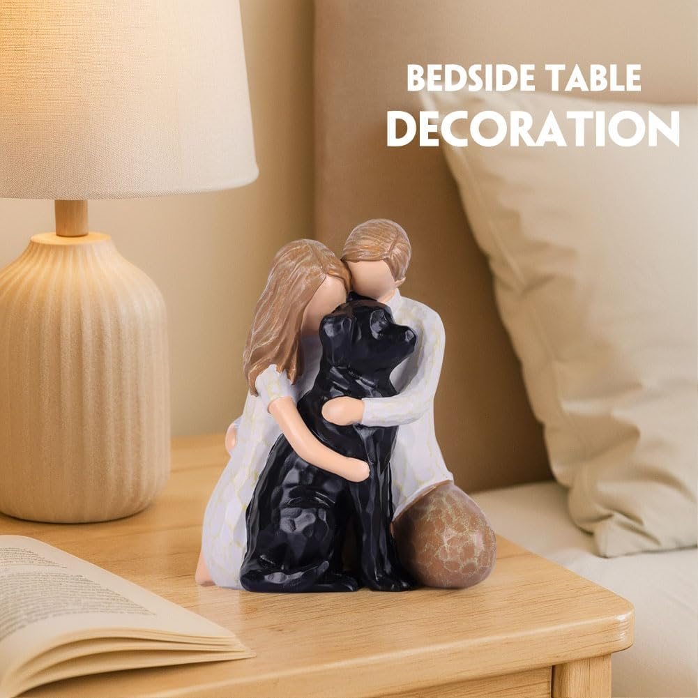 Black Lab Dog Angel Figurine - Hand-Painted Resin Memorial Statue & Keepsake, Dog Lovers Home Decor Gift for Couple, Girlfriend, Wife - Wedding, Christmas & Birthday Present - Black Dog image number 6