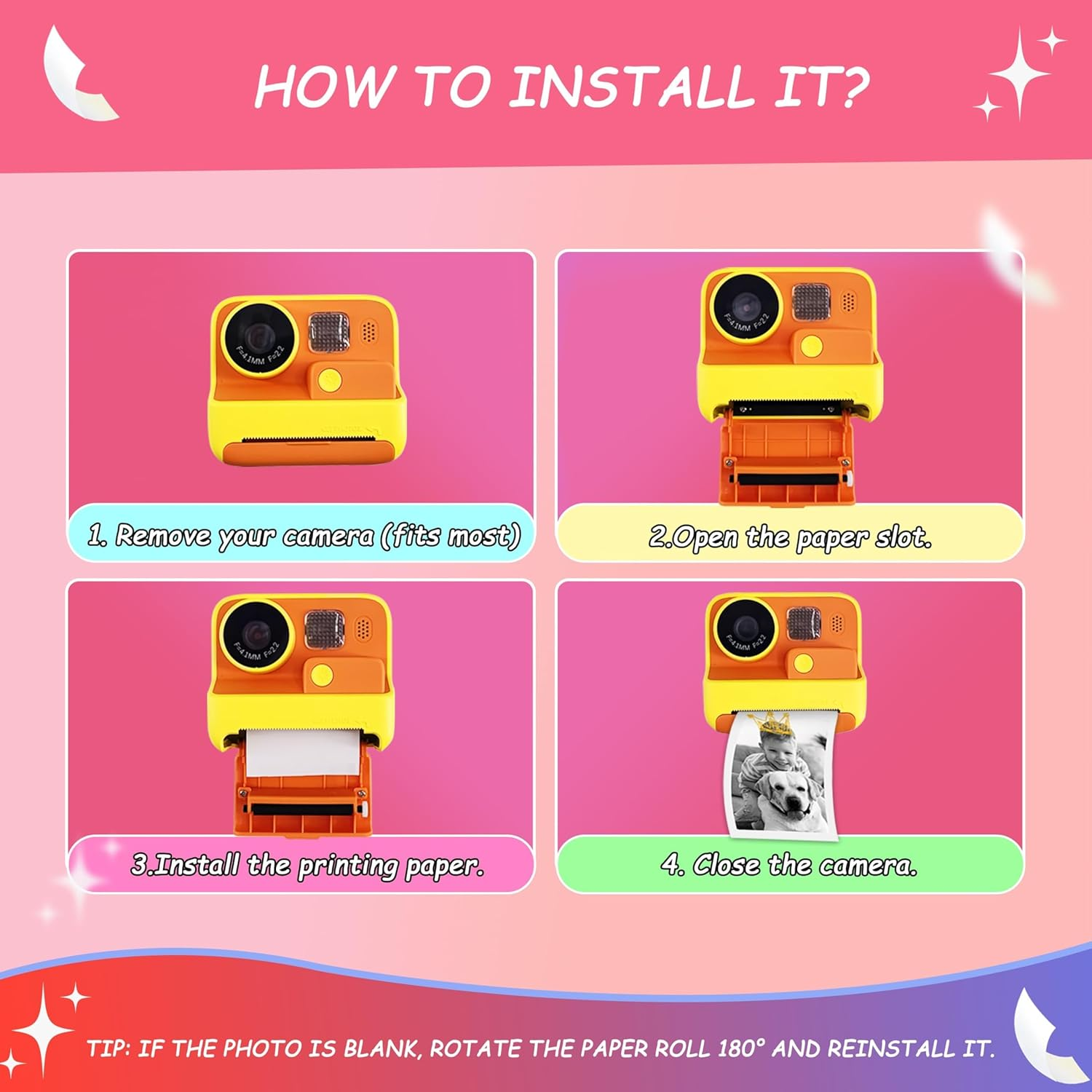 15 Rolls Instant Camera Refill Print Paper, HD Kidizoom Print Camera Paper Refill for Most Kids Instant Camera (57X25Mm) image number 3