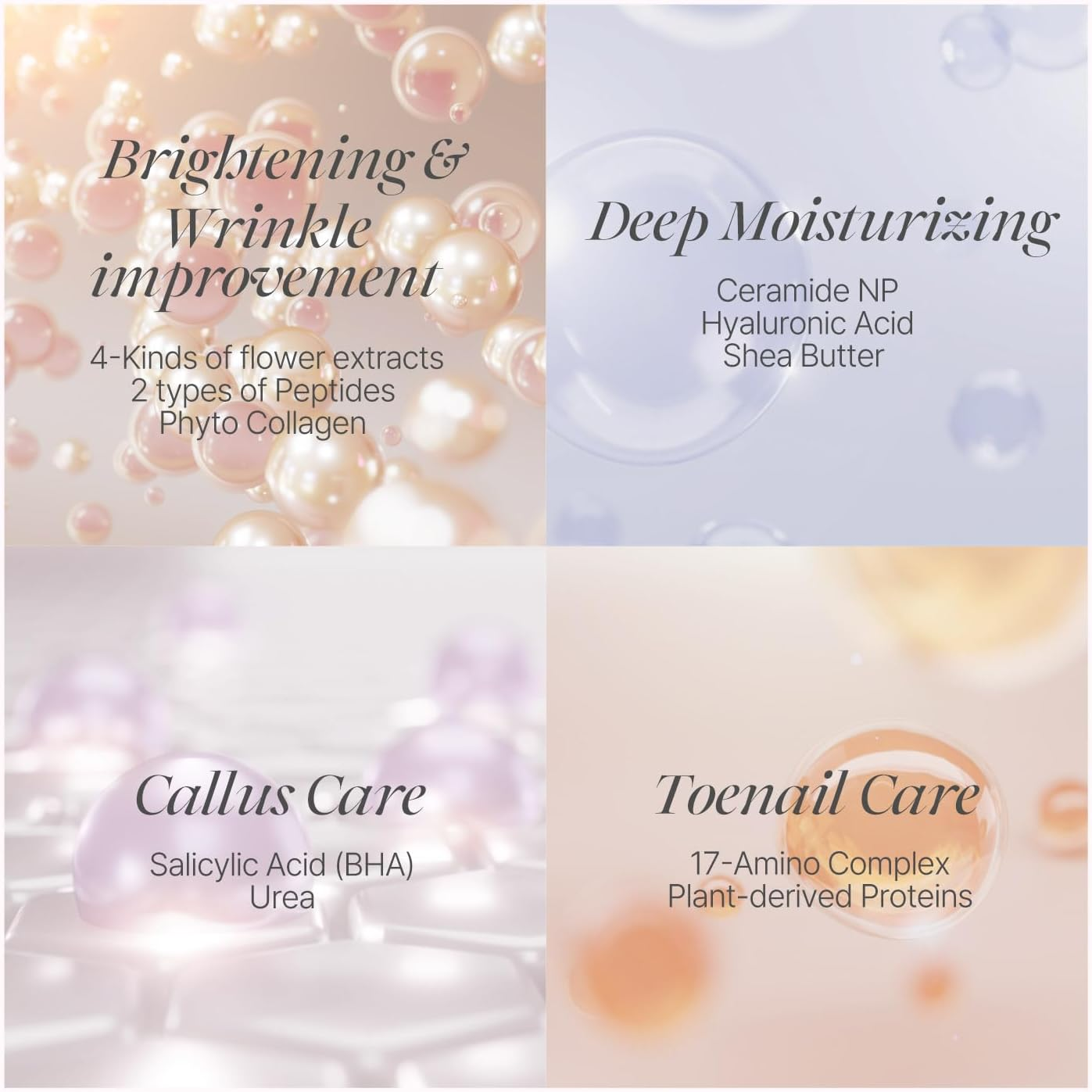 Koelf PETITFEE Rose Petal Satin Foot Mask (5Pairs) - Intensive Nourishing Socks, Rose Scented Foot Repair Masks with Peptide, Collagen, Shea Butter, Urea for Silky Smooth Feet, Foot Treatment, Body Mask image number 6