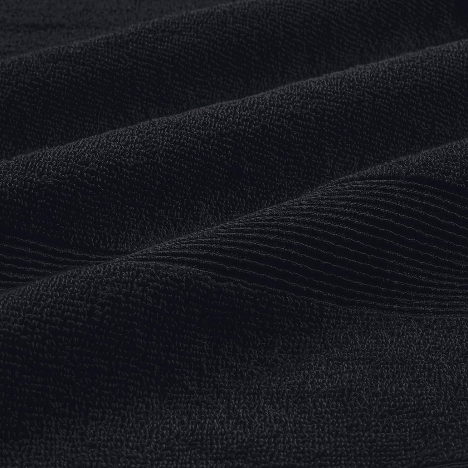 Elvana Home 4 Pack Bath Towel Set 27X54, 100% Ring Spun Cotton, Ultra Soft Highly Absorbent Machine Washable Hotel Spa Quality Bath Towels for Bathroom, 4 Bath Towels Black