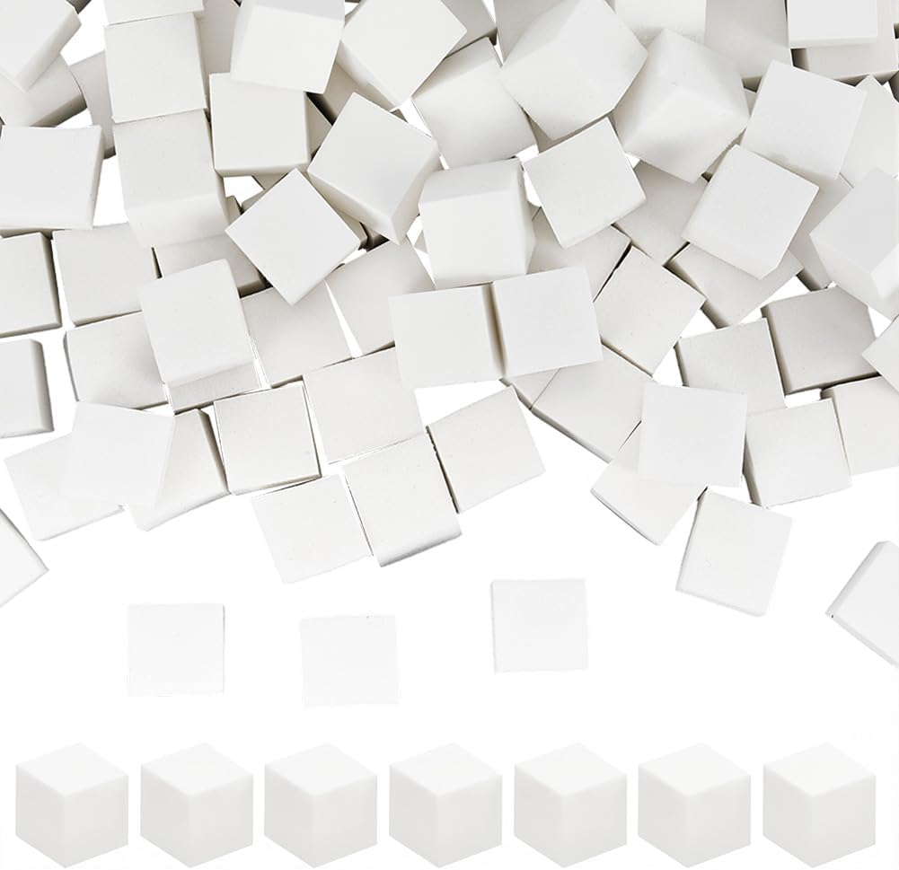 SUNNYCLUE 400Pcs Ombre Nail Brush Sponge Mini Nail Sponges 1Cm White Soft Cube Square Gradient Aura Art Manicure Design Polish Tools Small Brushes Supplies for DIY Crafts Salon Makeup Accessories image number 3