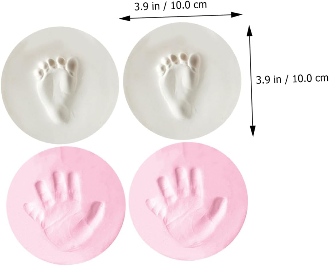 4Pcs Handprint Footprint Keepsake Gifts Newborn Shower Presents for Boy Girl image number 2