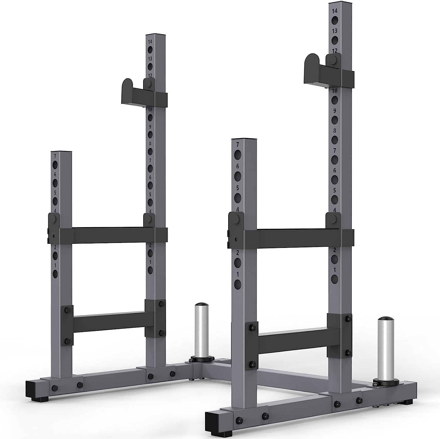 PASYOU Adjustable Squat Rack, Heavy Duty Gym Rack Stand,Multi-Function Weight Rack Stand with Spotters,Push up Portable Strength Training Dumbbell Rack image number 4