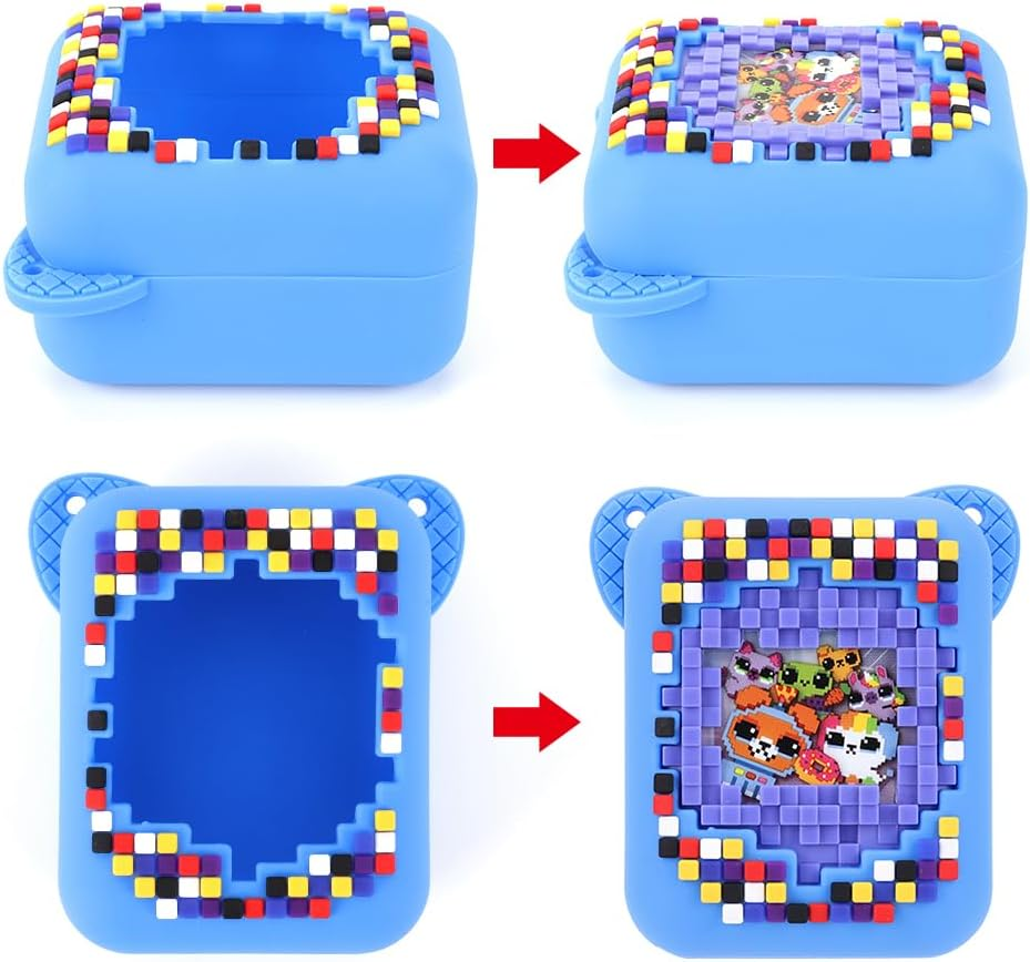 Protective Silicone Case for Bitzee Digital Pet Interactive Virtual Toy, Protective Sleeve Holder Skin Washable with Lanyard for Bitzee Interactive Toy Digital Pet and Accessories