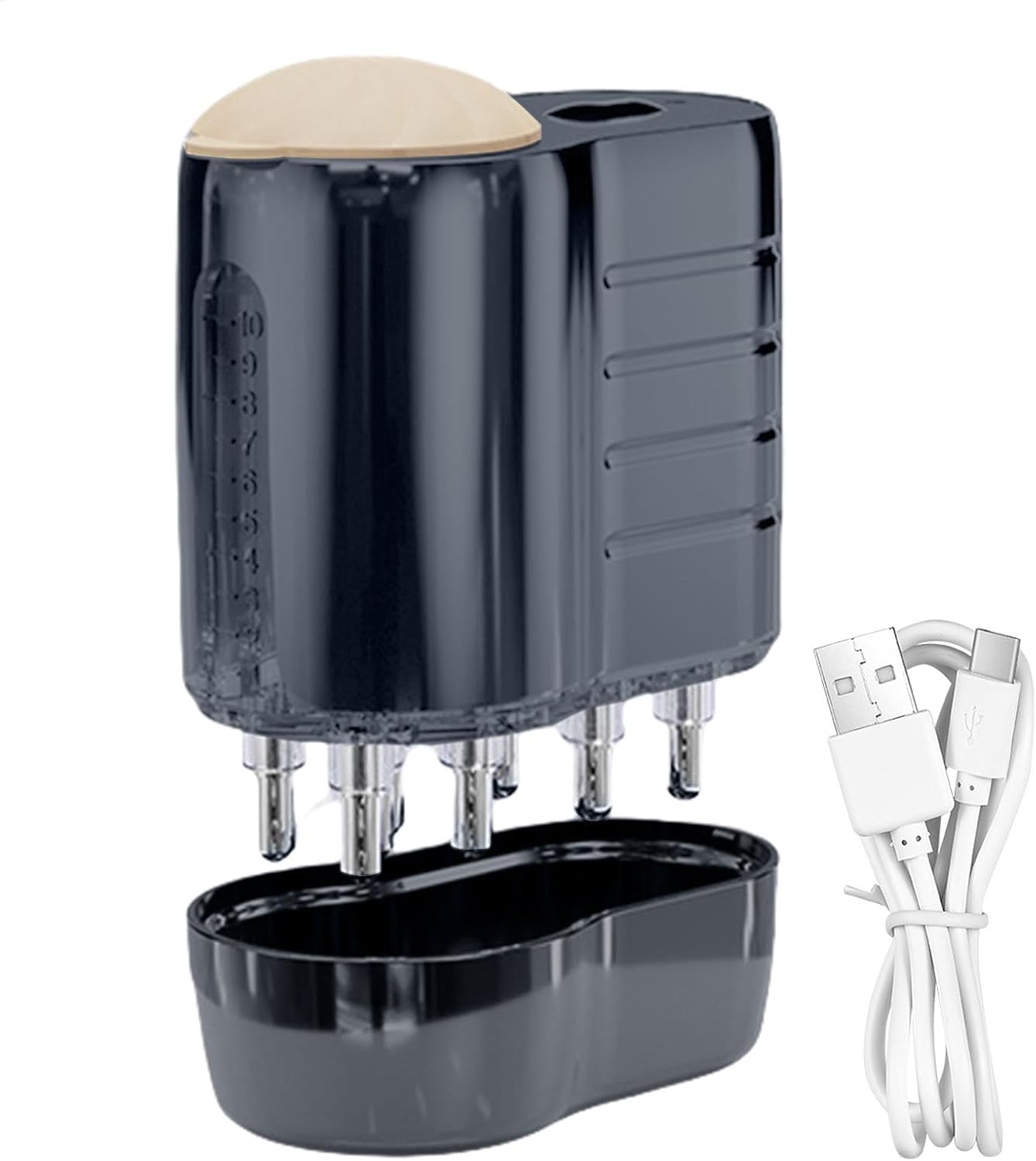 Electric Hair Oil Applicator Bottle with Red Light, Electric Scalp Massager for Hair Growth, Travel Microcurrent Scalp Massager with 3 Modes, Hair Loss Treatments for Women