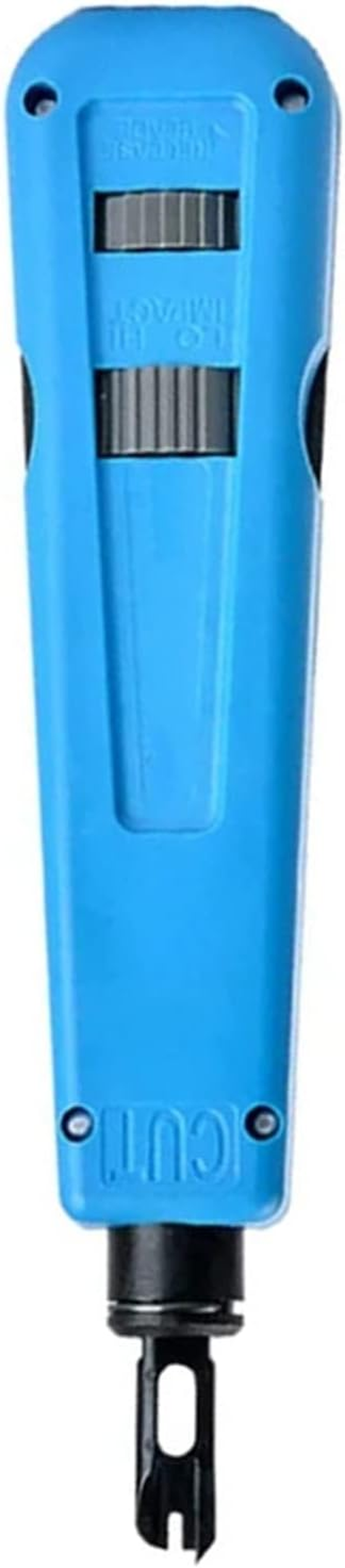 Punch down Tool, Multifunctional Network Terminal Insertion Tool, High Speed Steel Impact Cable Punch with Impulse Adjustment Button for Network and Wire Cable Connection