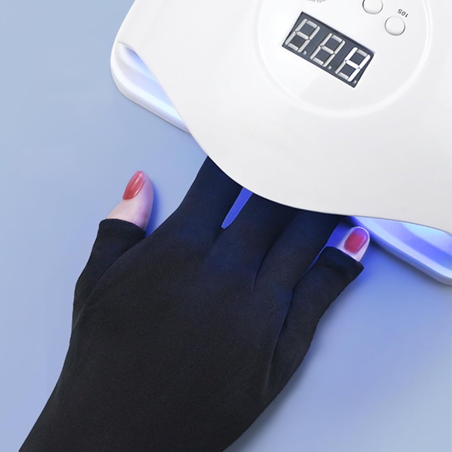 2Pack Uv Gloves for Nails, Breathable and Comfortable anti Glove for Gel Nail Lamp,Uv Protection Gloves ，Applicable to Hands Away from the Heat of High-Powered Nails Lamps image number 5