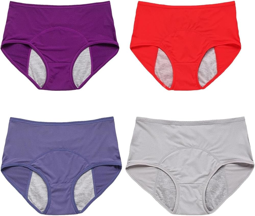 New Upgrade Leakproof Ladies Underwear,High Waist Leakproof Underwear,Incontinence Underwear for Women,Leak Proof Panties for Women over 60 (5Xl,8Pcs)