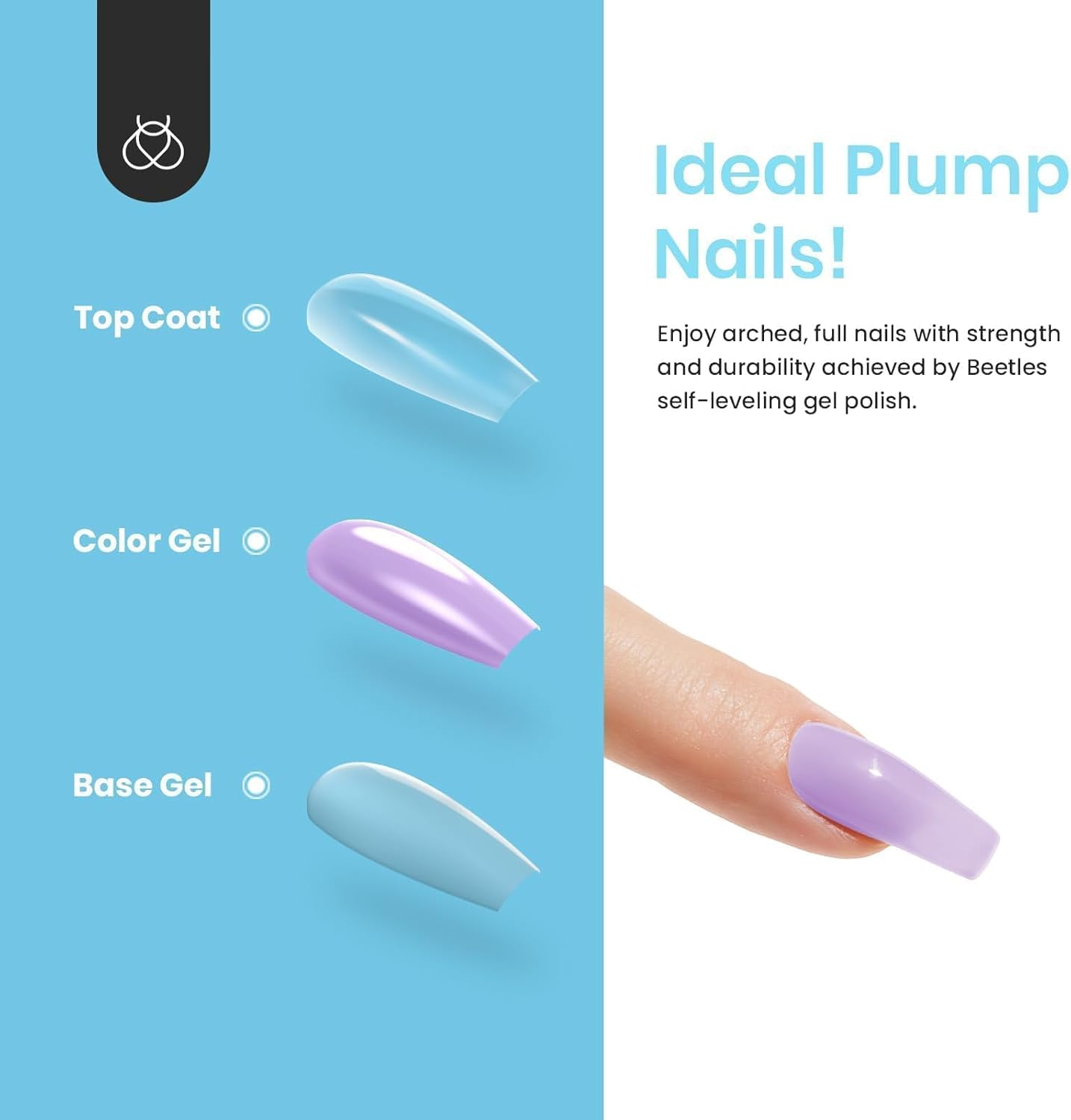 Beetles Gel Polish Gel Nail Polish with Uv Light Starter Kit, 6 Colors Muted Pastel Gel Polish with 3Pcs Base Gel Top Coat Cuticle Oils Nail Art Accessories Poetic Vision Kit DIY Soak off Led Gel for Girls image number 2