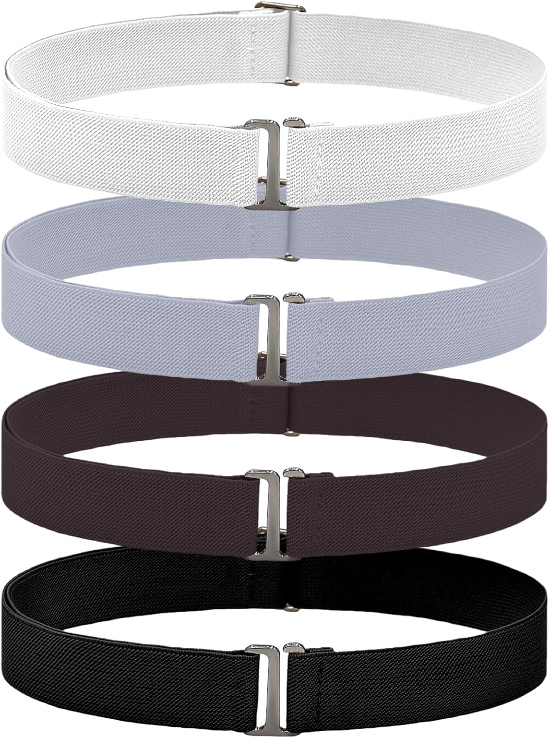 Teccfly No Show Stretch Belt for Women,Invisible Belt,Elastic Adjustable Sweater Tuck Band for Jeans Pants Dresses, 100X3Cm image number 4