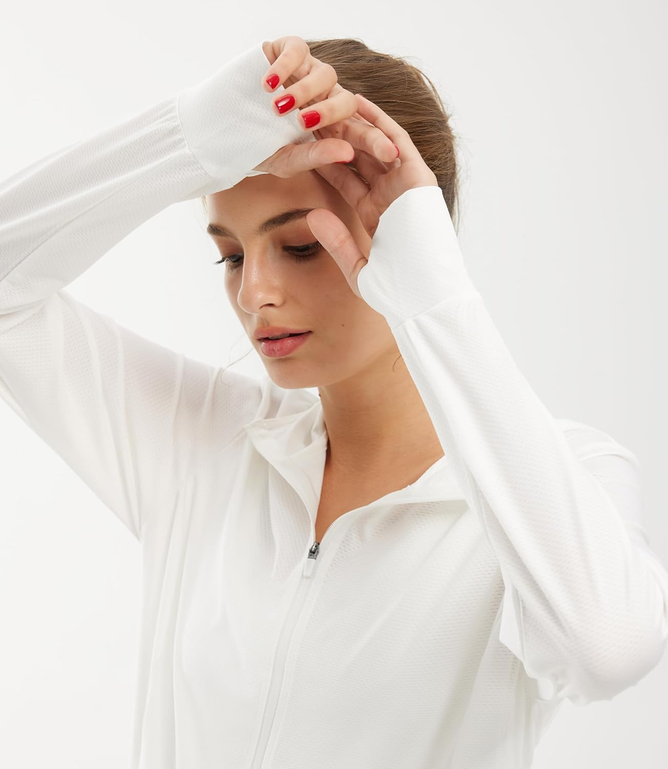 Libin Women'S Full Zip UPF 50+ Sun Protection Hoodie Jacket Long Sleeve Sun Shirt Hiking Outdoor Performance with Pockets image number 7