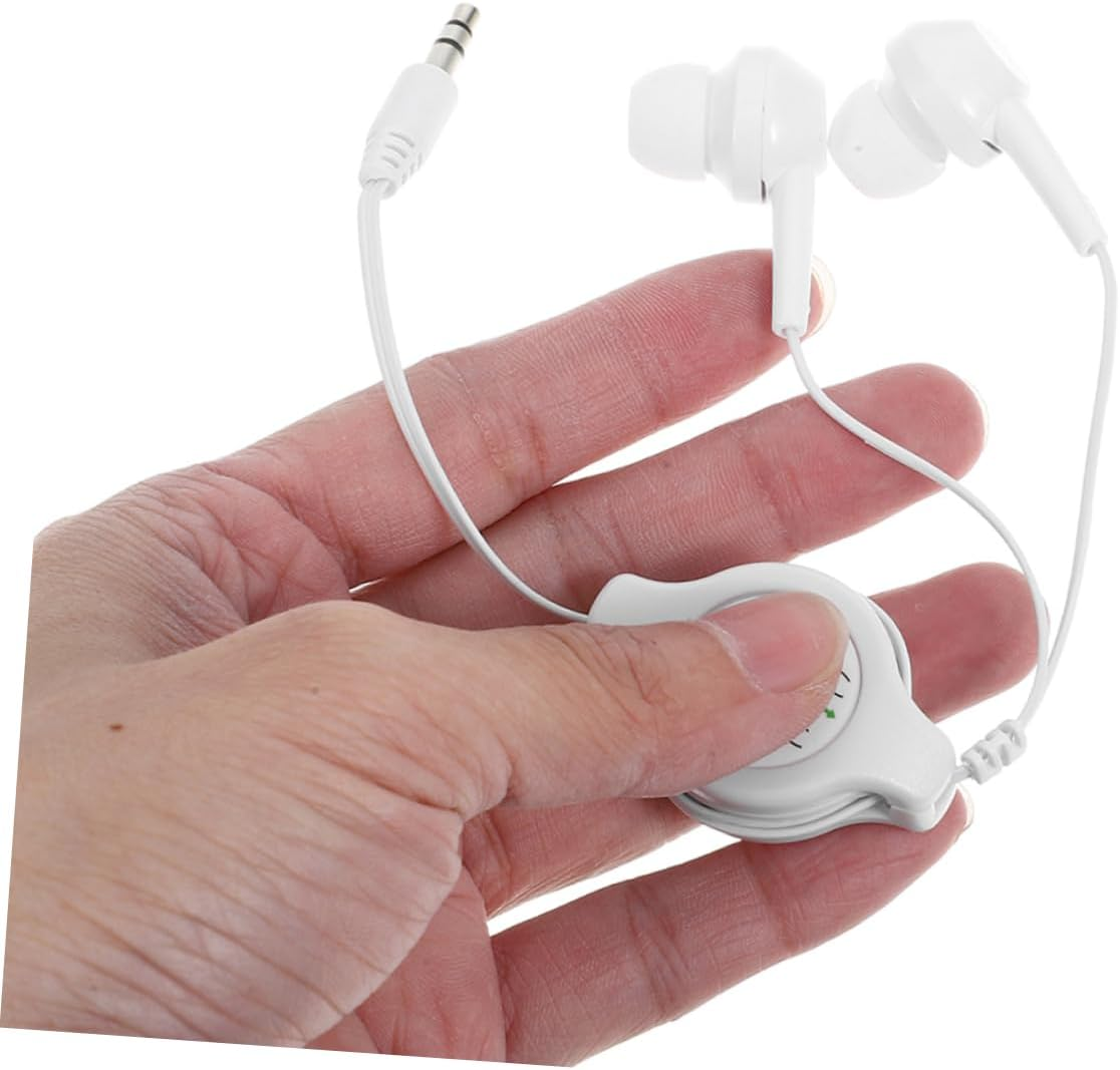 Housoutil 2Pcs Retractable Earbuds in Ear Headphones with Noise Isolation Lightweight Design for Sports Travel and Daily Use for DIY Fit Easy Storage image number 2