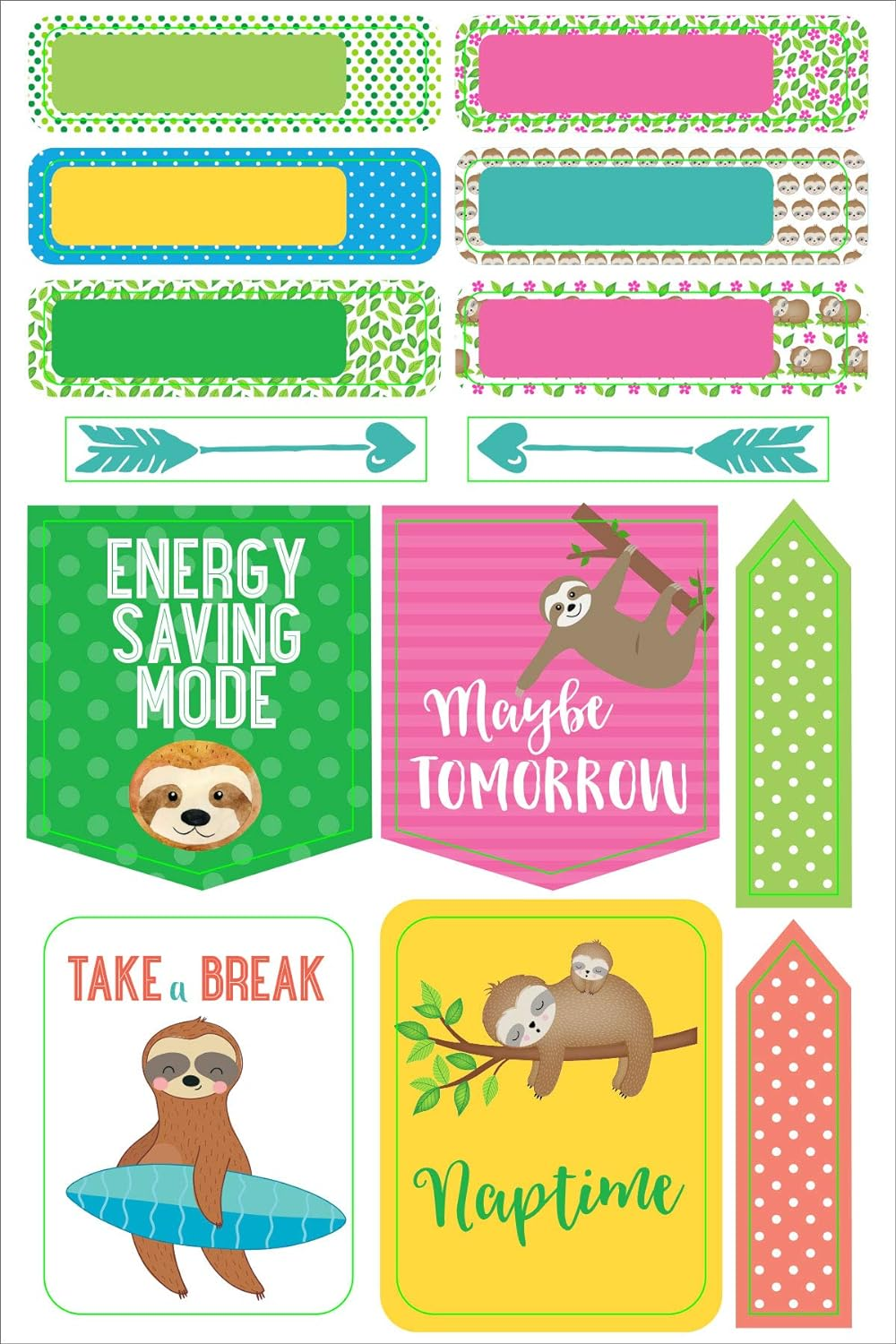 Essentials Sloth Planner Stickers (Over 160 Stickers!) image number 1