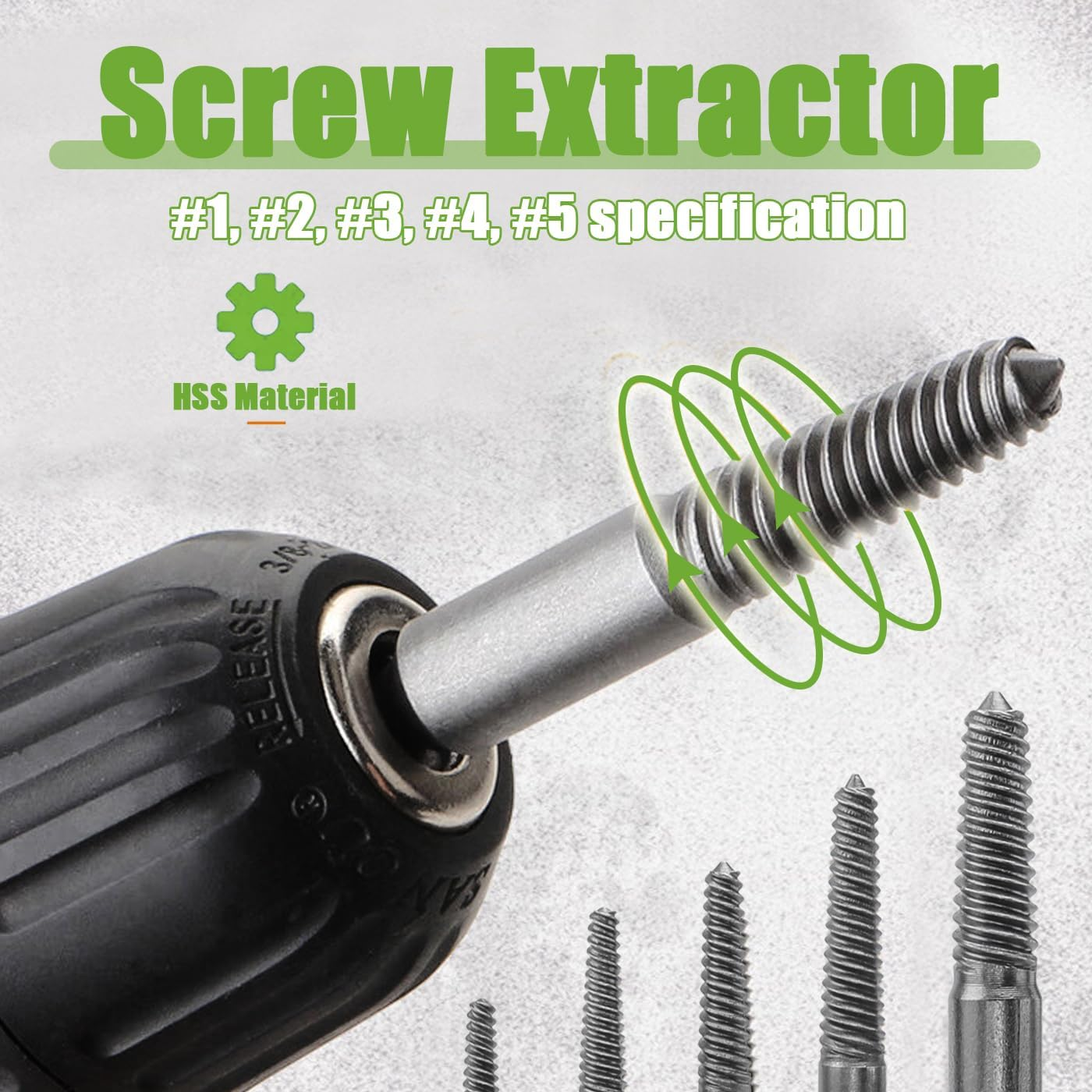 10 Pcs Screw Extractor Set High-Speed Steel Easy Out Broken Bolt Removal Kit Damaged and Stripped Screws Remover Water Pipe Screw and Spiral Removing Tool with 1/4" Hex Shank image number 4
