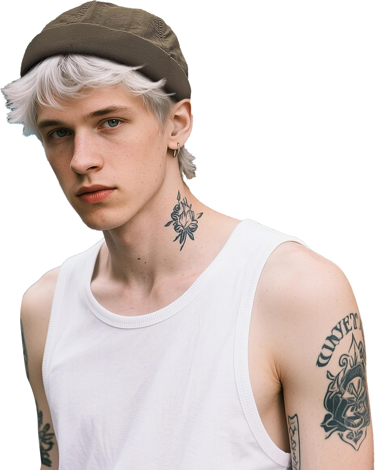 Clakllie Lightweight Docker Hat Brimless Hats Quick Dry Beanie Skull Cap Water Resistant Rolled Cuff Retro Sailor Cap