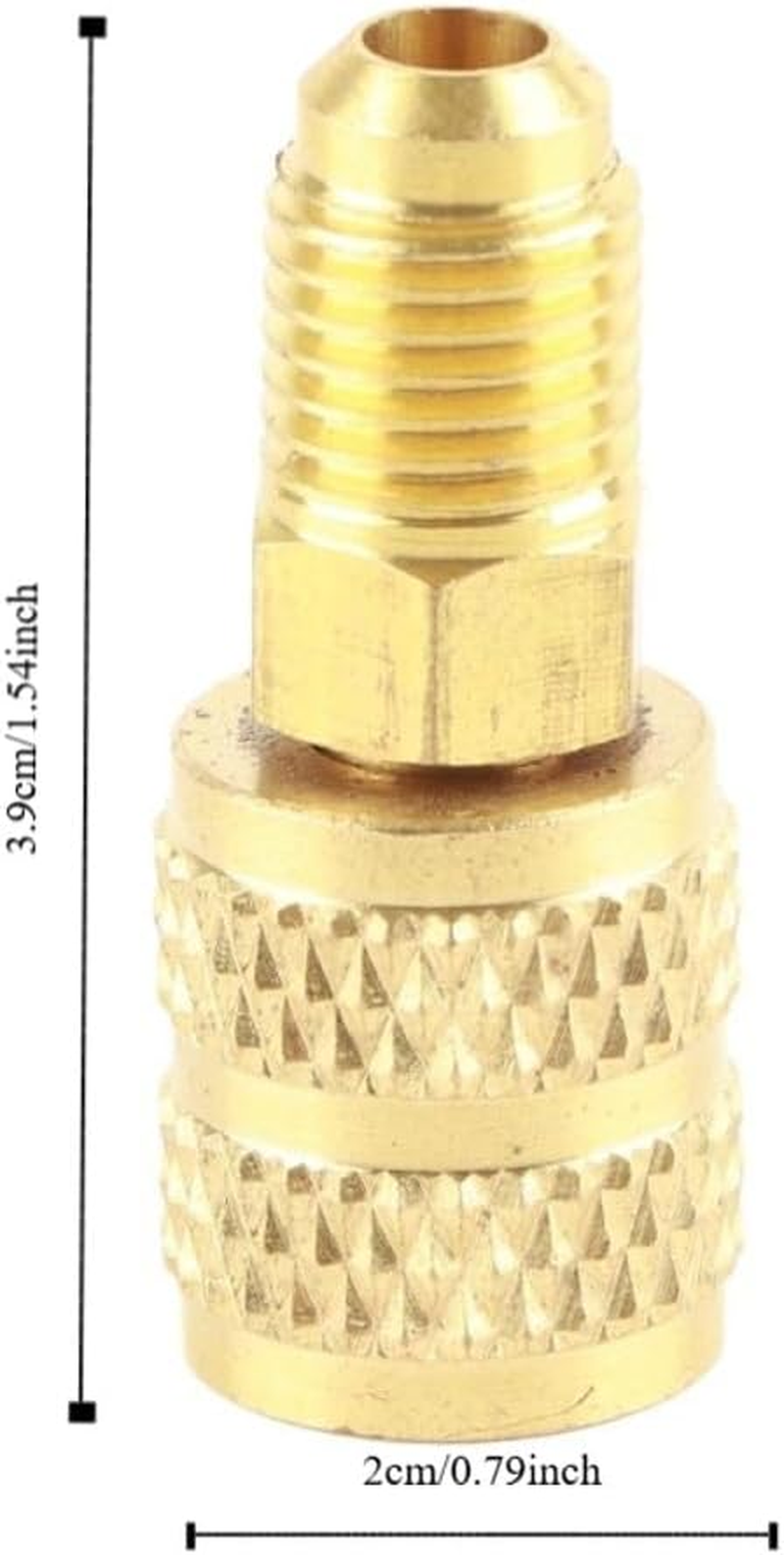 R410A A/C Adapter, 1/4'' SAE Male to 5/16'' SAE Female Connector for Mini Split HVAC Systems, Refrigeration Accessories image number 4
