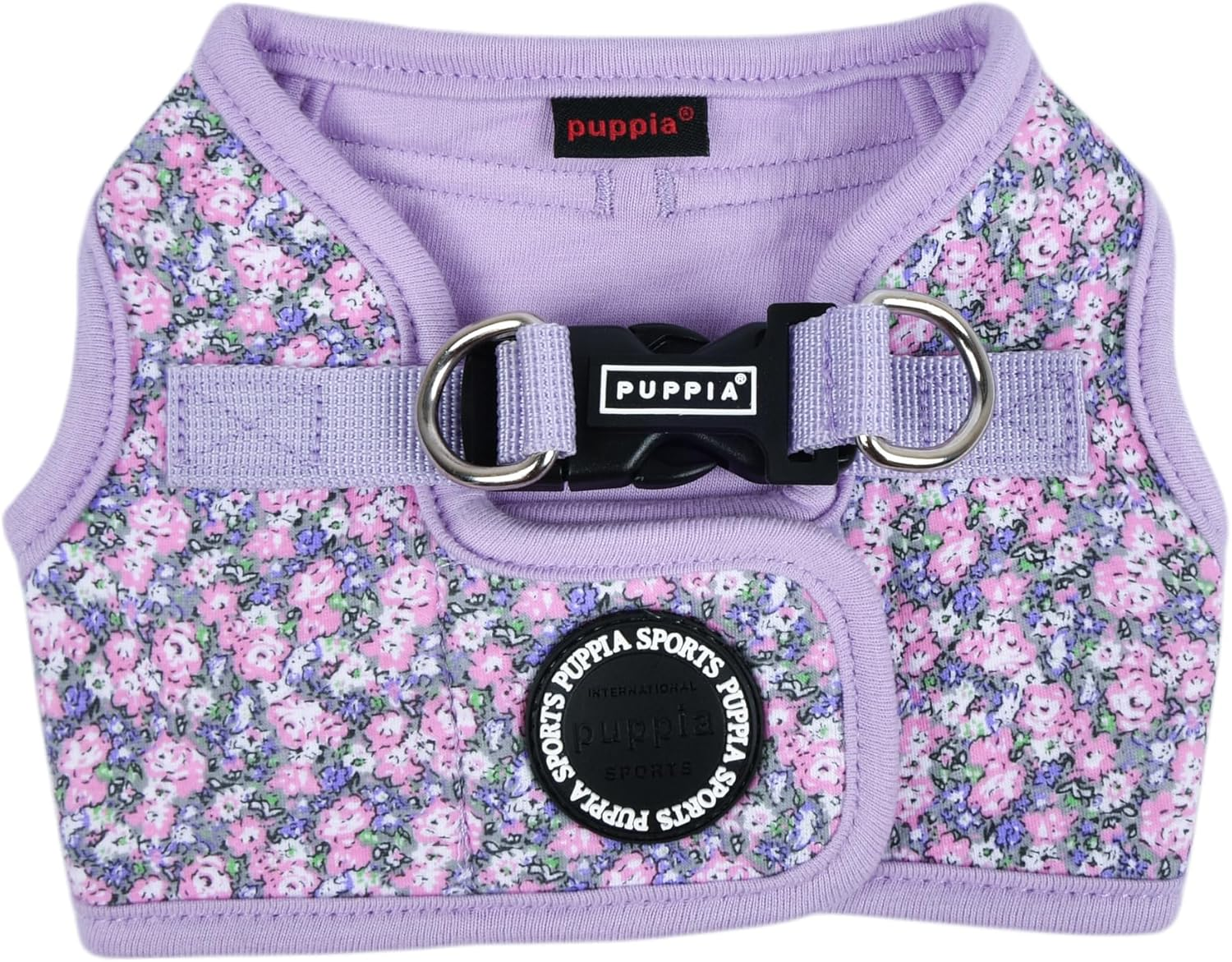 Puppia Kealoha Dog Vest Harness B (Step-In) Fashionable Flower Pattern Spring Summer Harness for Small and Medium Dogs, Violet, Large image number 3