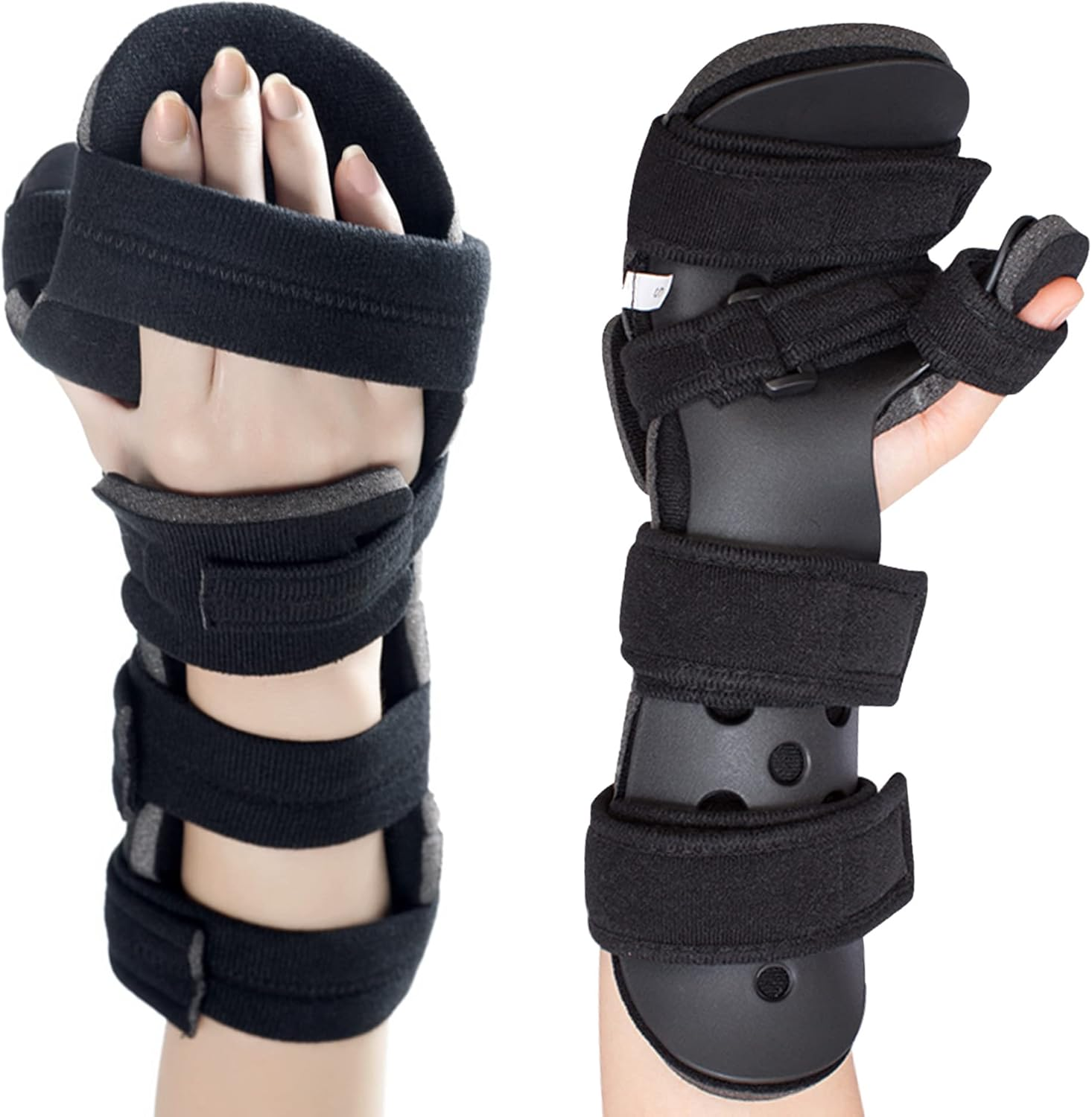 Resting Hand Splint Stroke Night Sleeping Hand Brace for Stroke Hemiplegia Patients Wrist Sprains Fractures Arthritis Tendonitis Carpal Tunnel Pain for Men and Women (Small-Right) image number 4