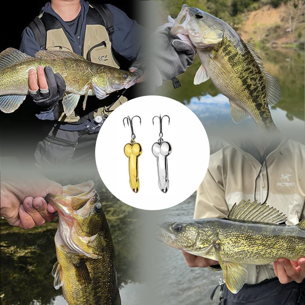 Fishing Lures,Top Water Bass Fishing Lures,Freshwater Saltwater Fishing Lures,For Bass Swimbaits Bass Fishing Gear Fishing Gifts,Special Shaped Hard Metal Sequin Fishing Jigs Baits image number 6